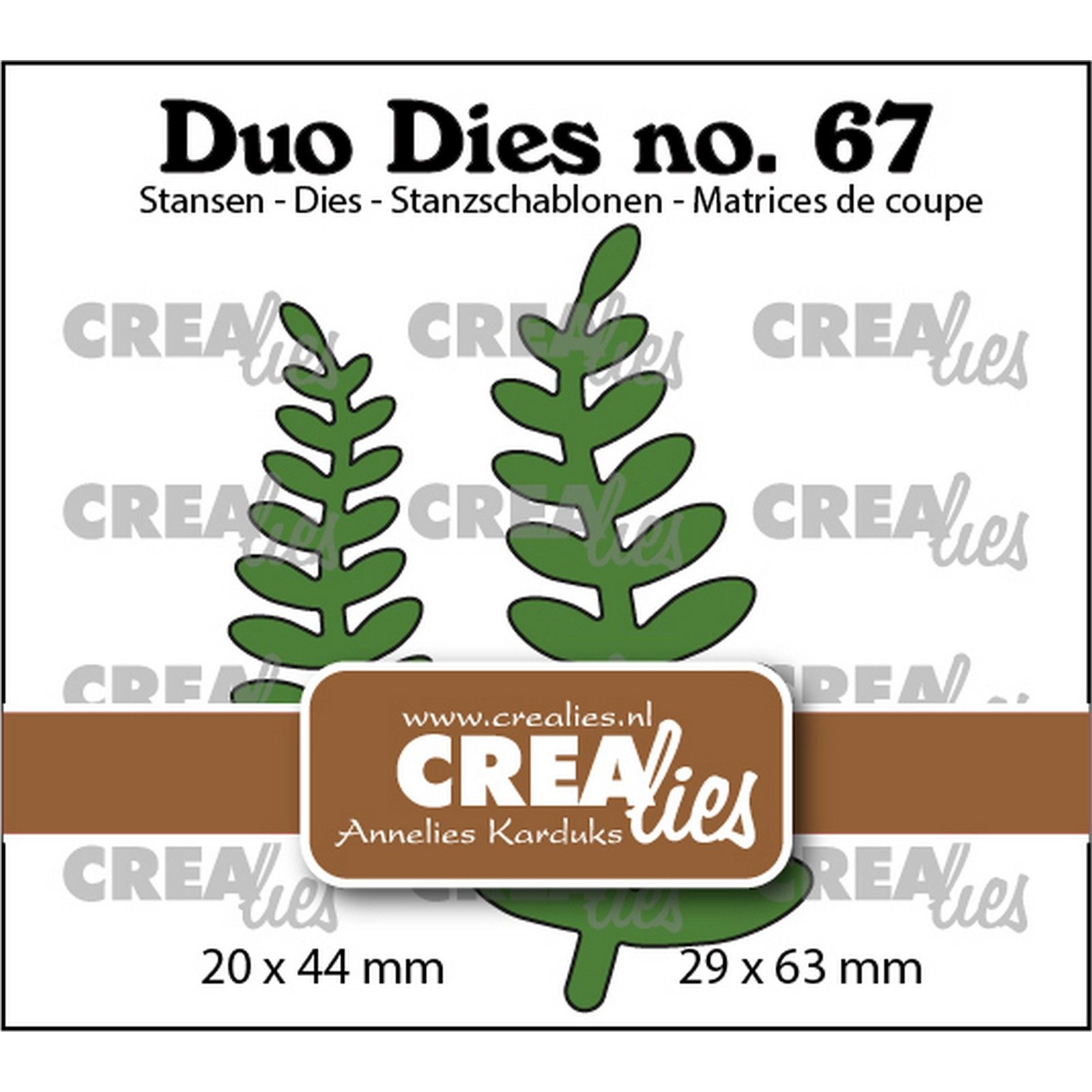 Crealies • Duo Dies No.18 Solid Leaves 2pieces