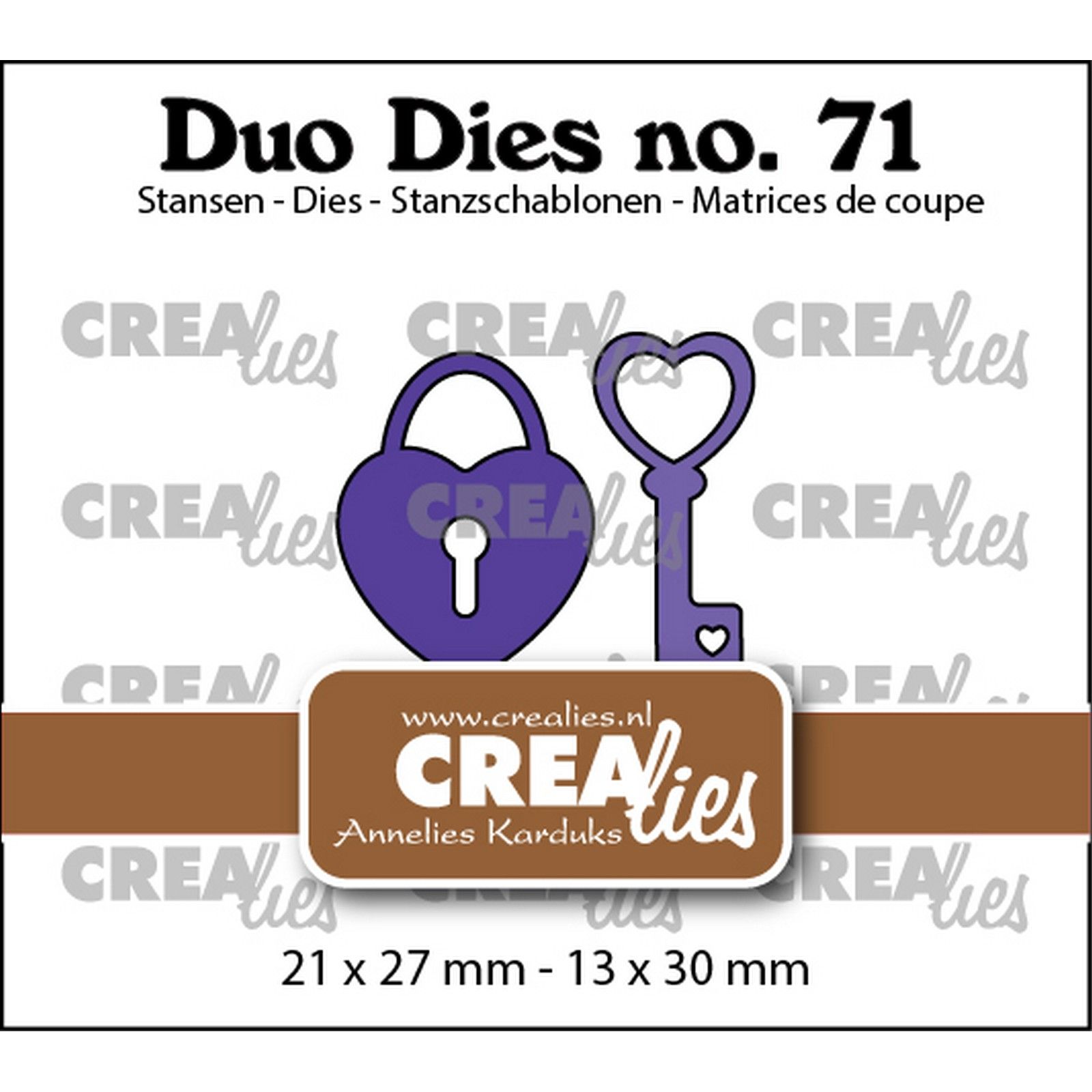 Crealies • Duo Dies Sleutel en slot