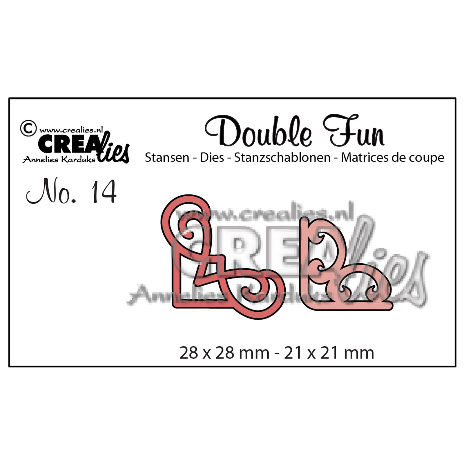 Crealies • Double fun matrice de découpe no.14 les coins 2