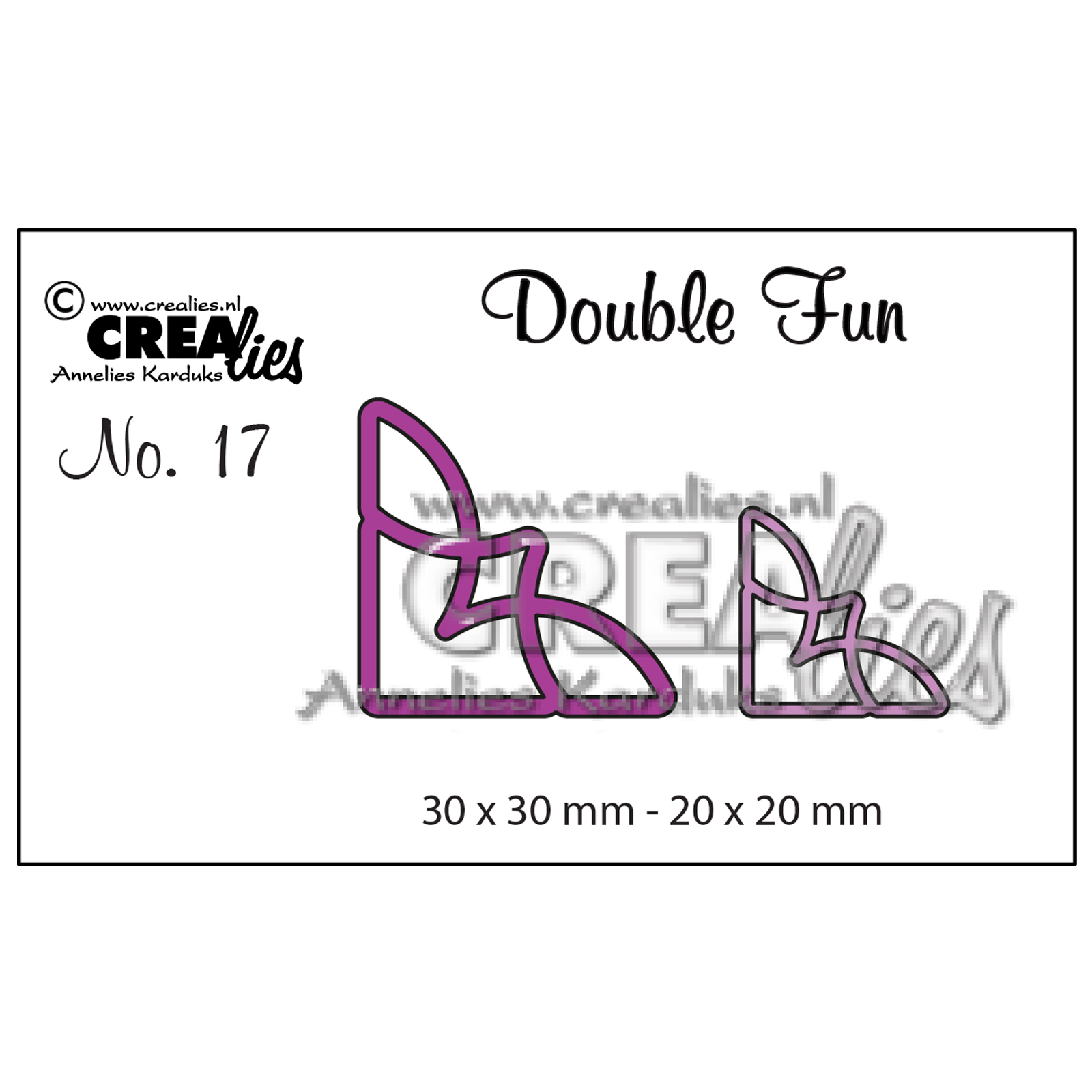 Crealies • Double fun matrice de découpe no.17 Les coins 3