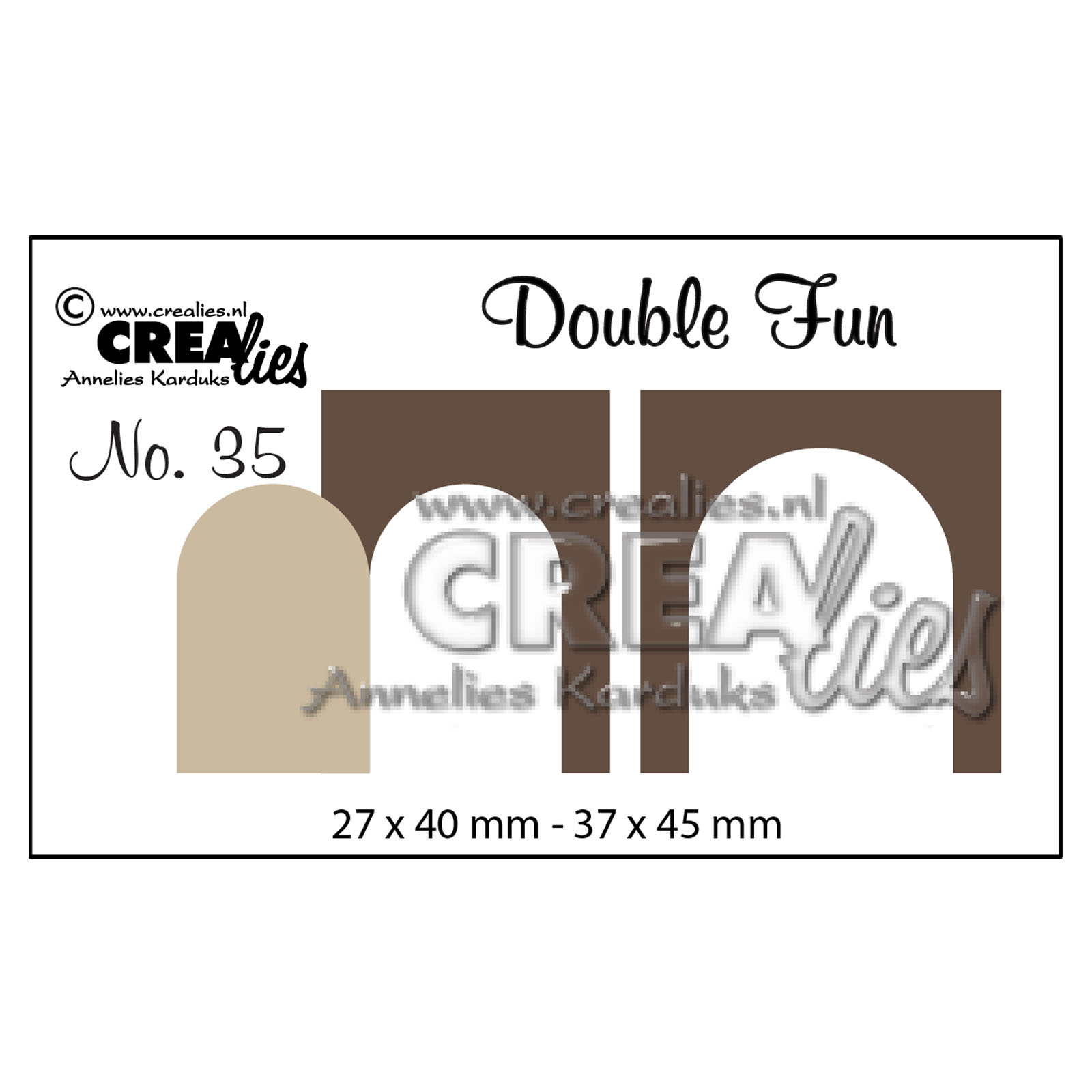 Crealies • Double fun plantilla de corte no.35 Doghouse doors