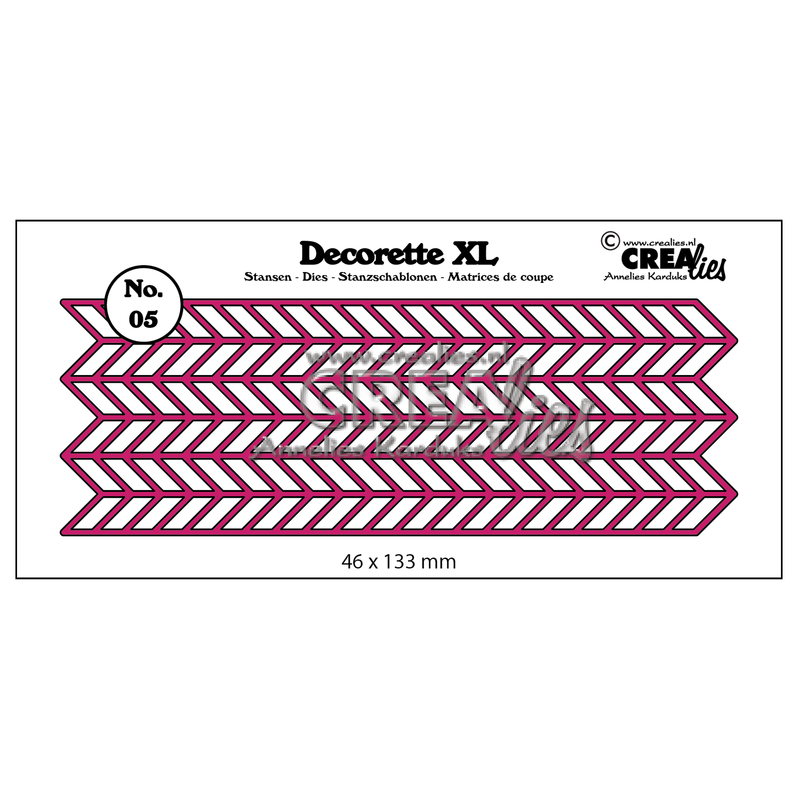Crealies • Decorette XL snijmal no.05 Zigzag