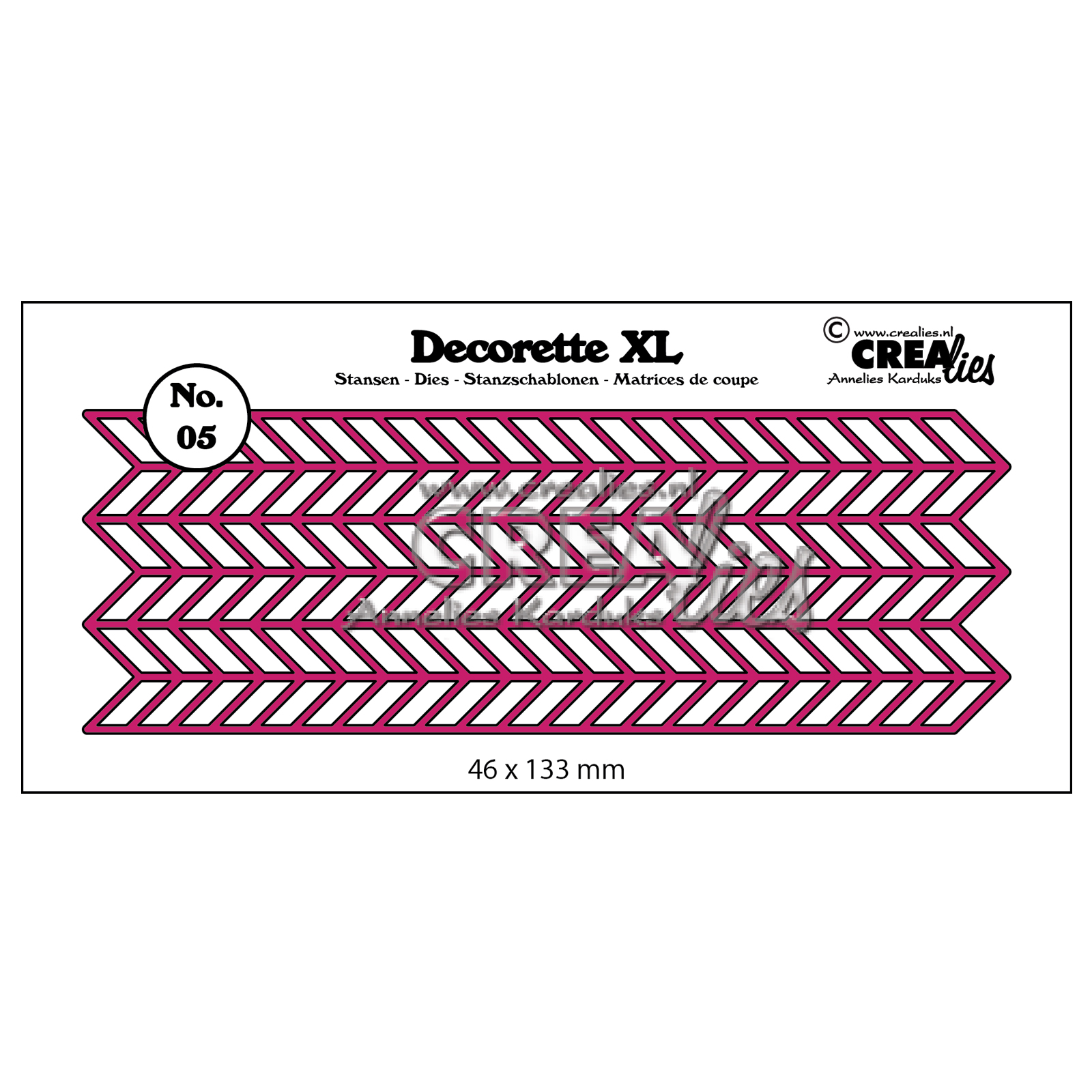 Crealies • Decorette XL cutting die no.05 Zigzag