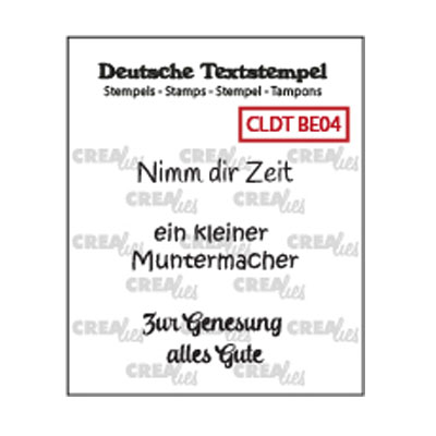 Crealies • Text & So Tampon texte en allemand "Besserung 04"