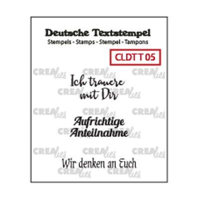 Crealies • Text & So stamp German text "Trauern 05"