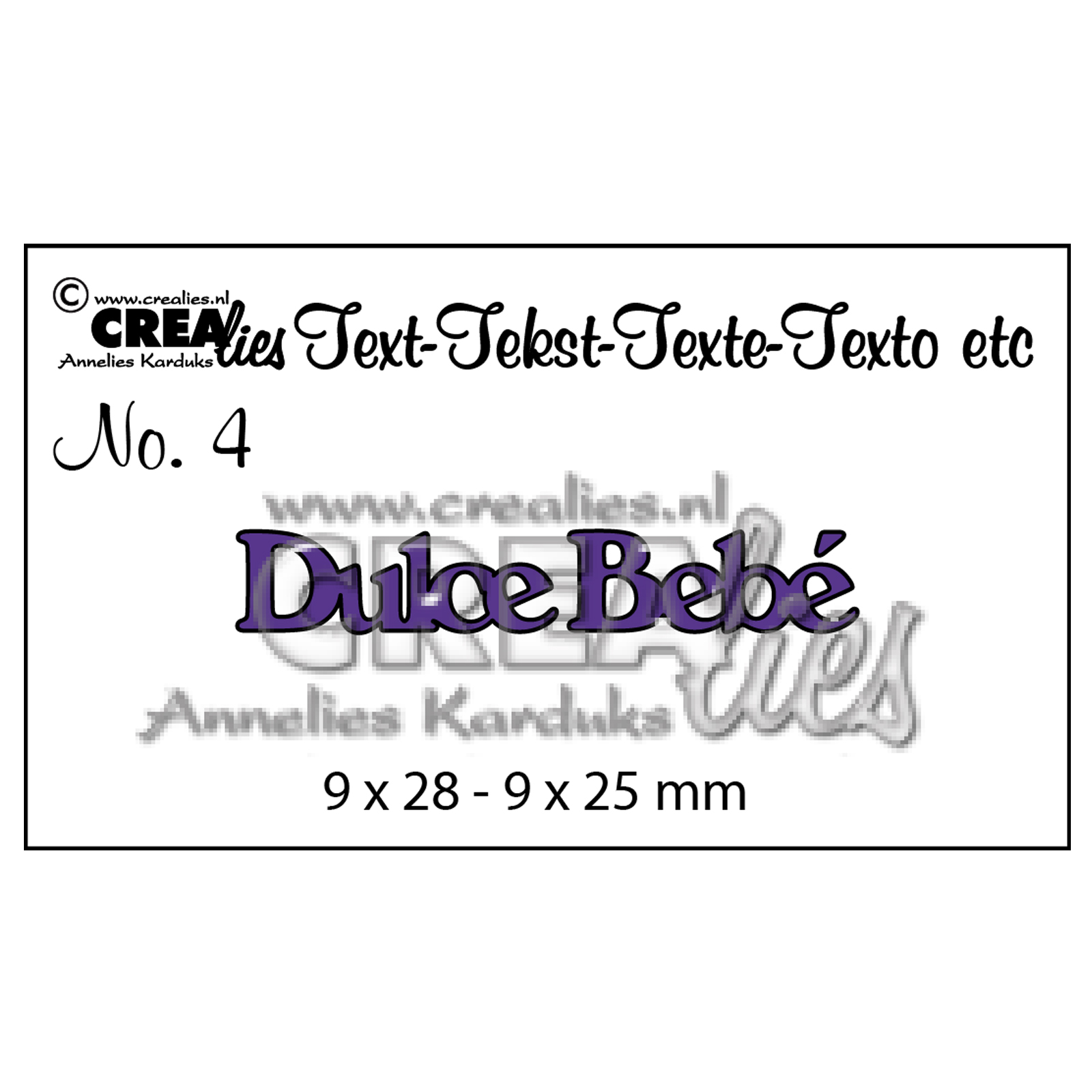 Crealies • Cutting die Spanish text no.4 "Dulce Bebé"