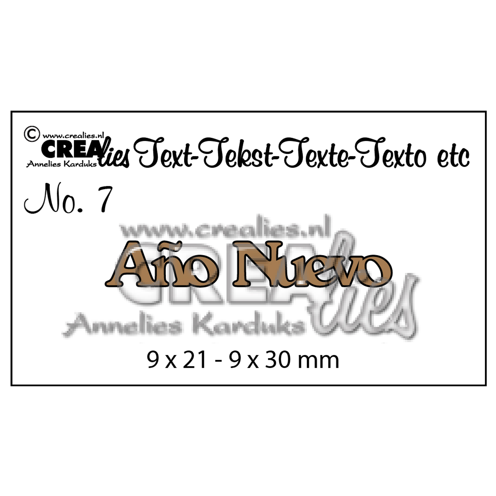 Crealies • Cutting die Spanish text no.7 "Año Nuevo"