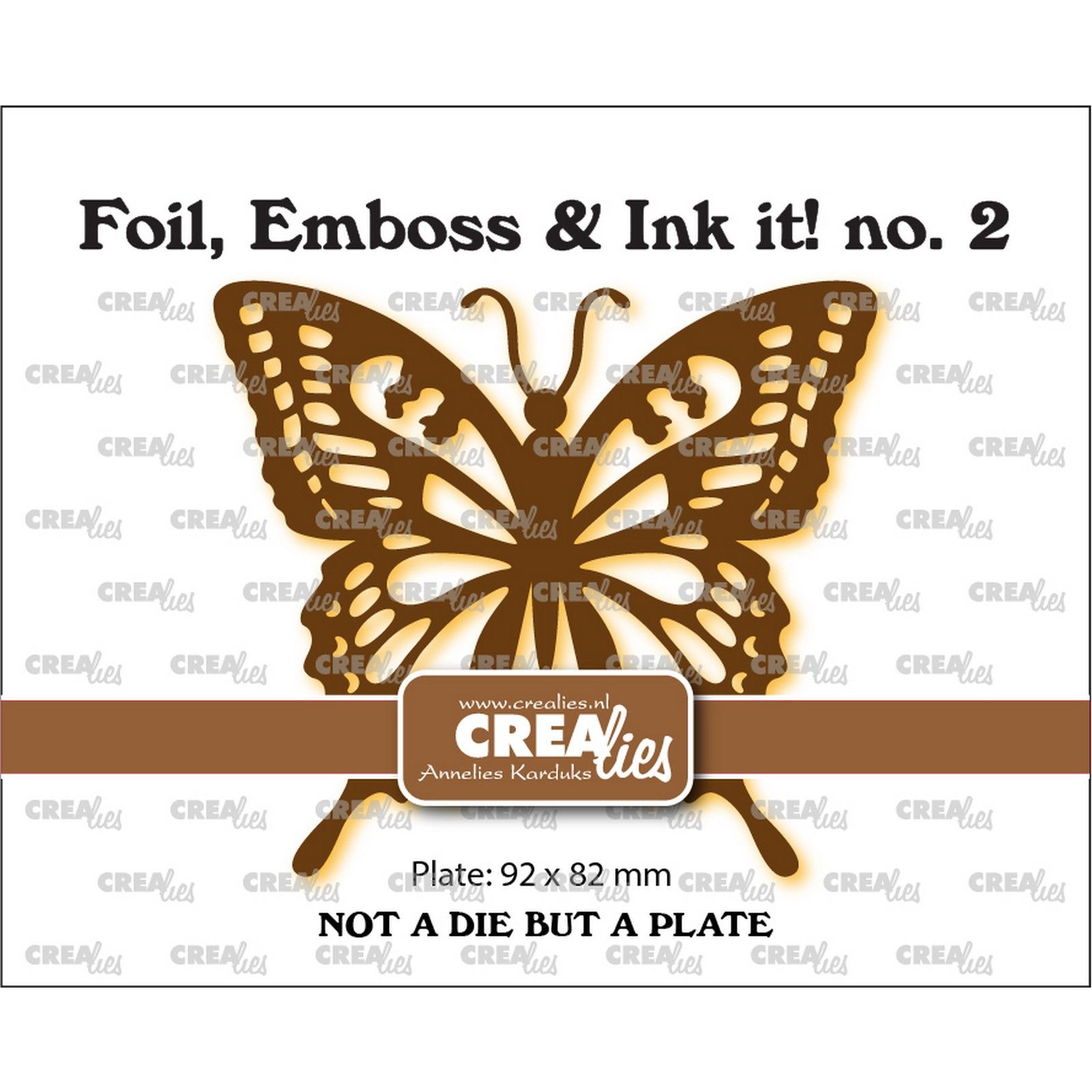Crealies • Foil, Emboss & Ink it! Zwaluwstaart Vlinder