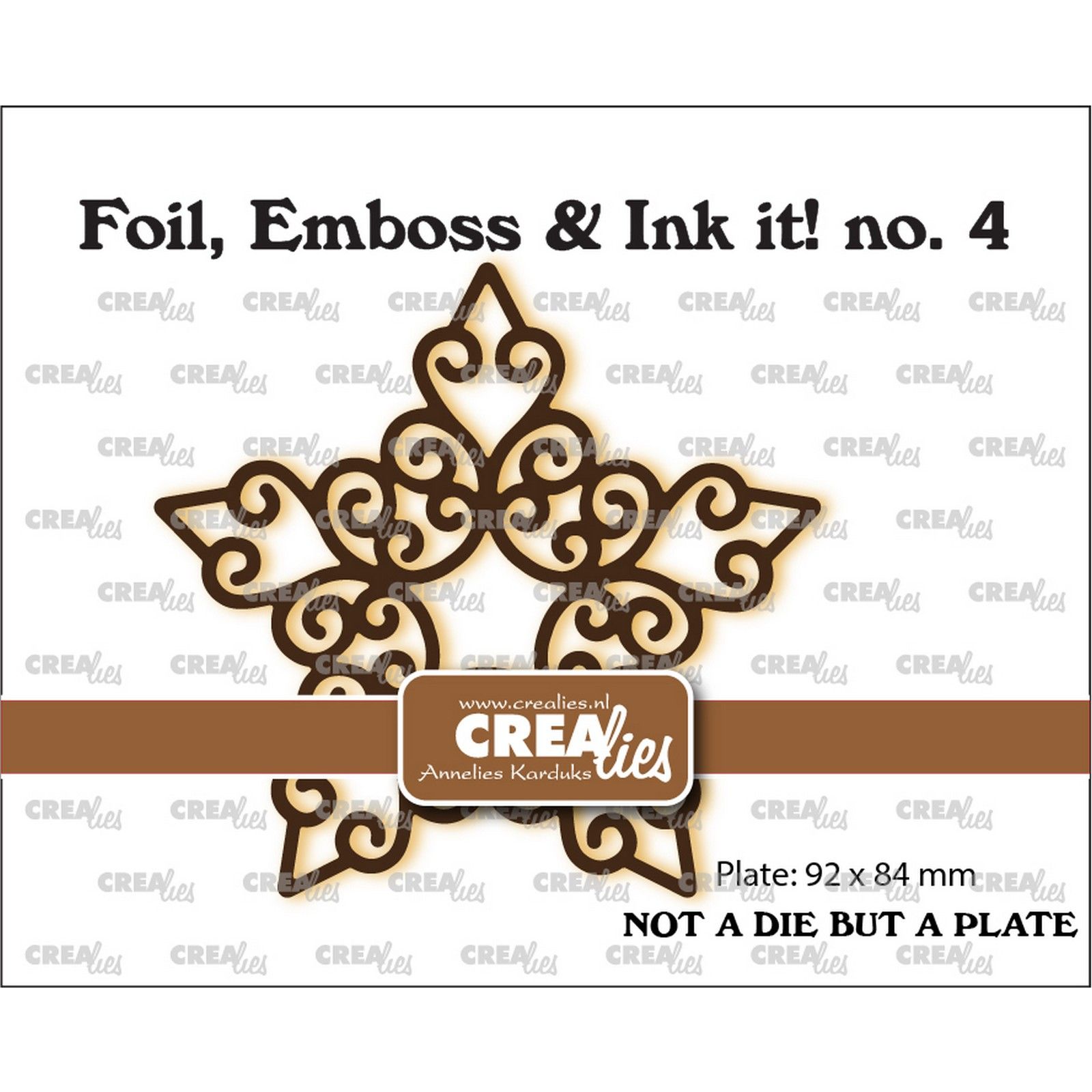 Crealies • Foil, Emboss & Ink it! Krullende ster