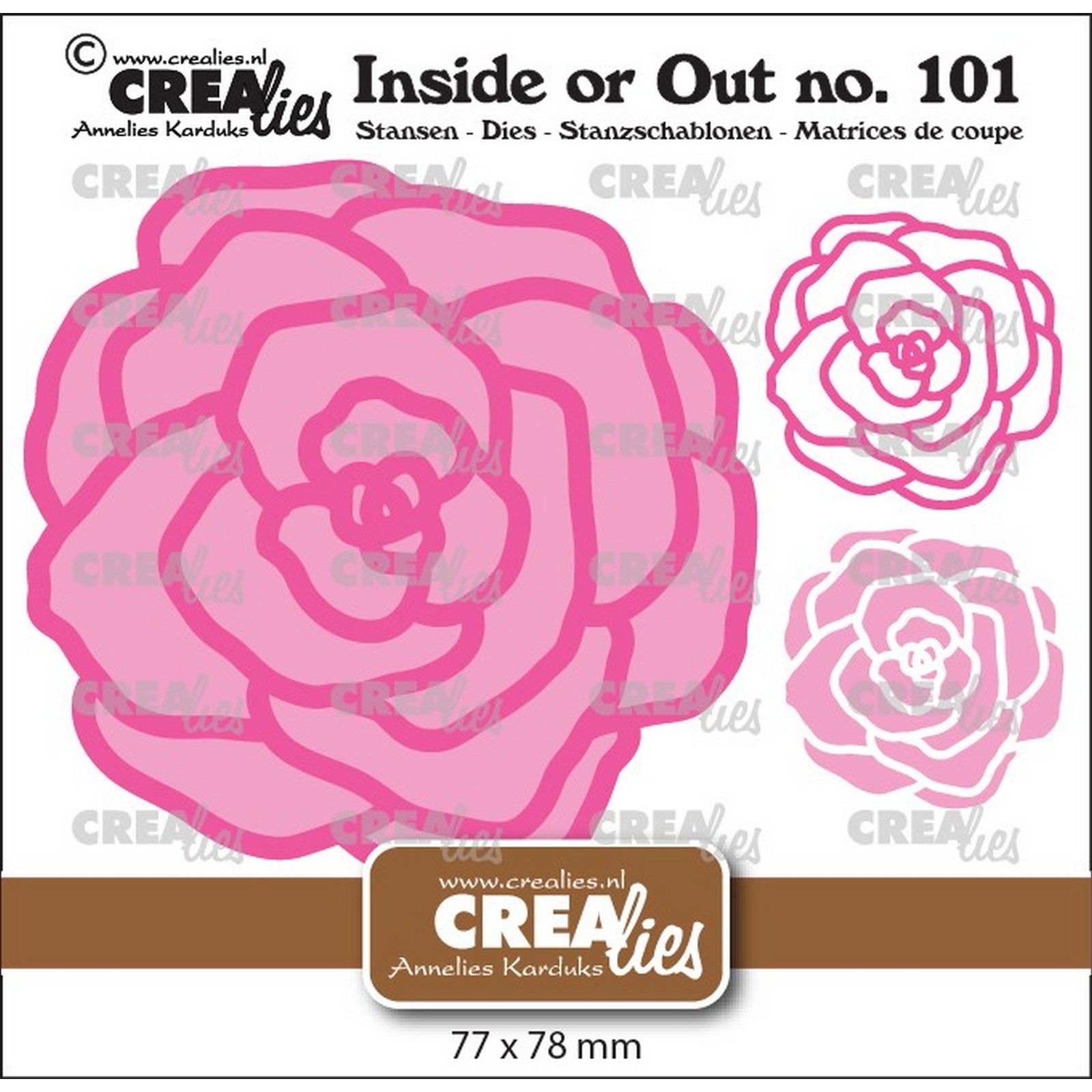 Crealies • Inside Or Out Rose