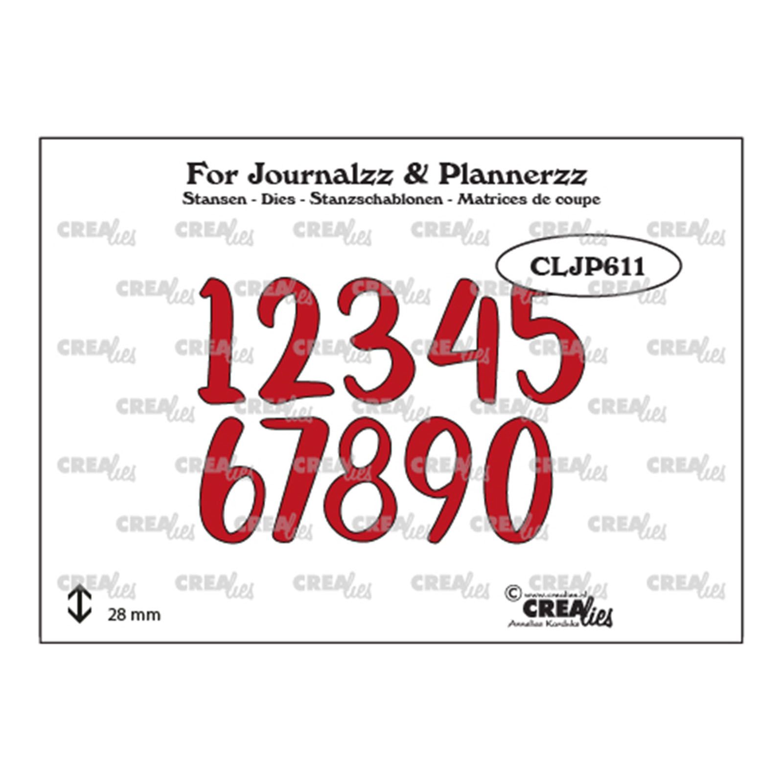 Crealies •  For Journalzz & Plannerzz dies Numbers no. 5