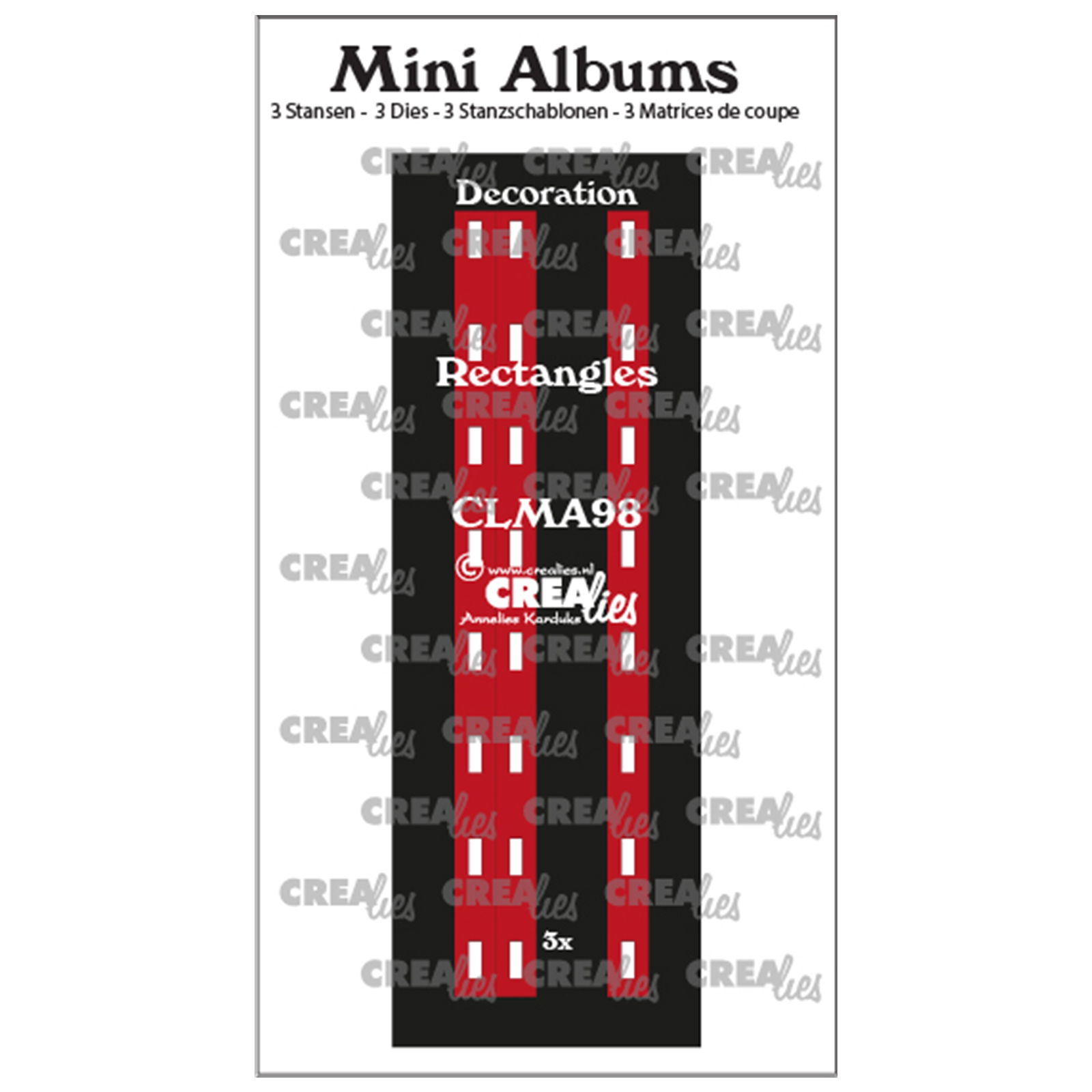 Crealies • Mini album decoration for mini album Rectangles