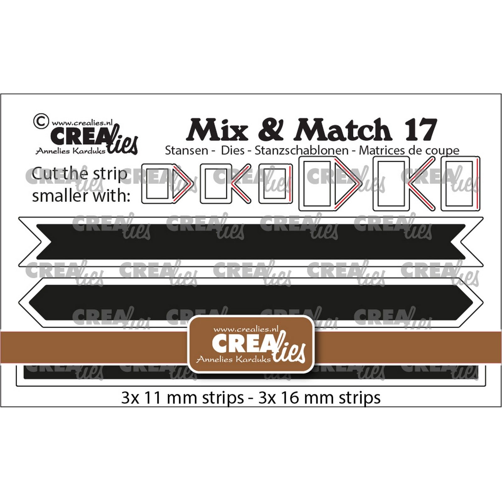 Crealies • Mix & Match Banners 3x (combineer met Texto Negativo of apart)