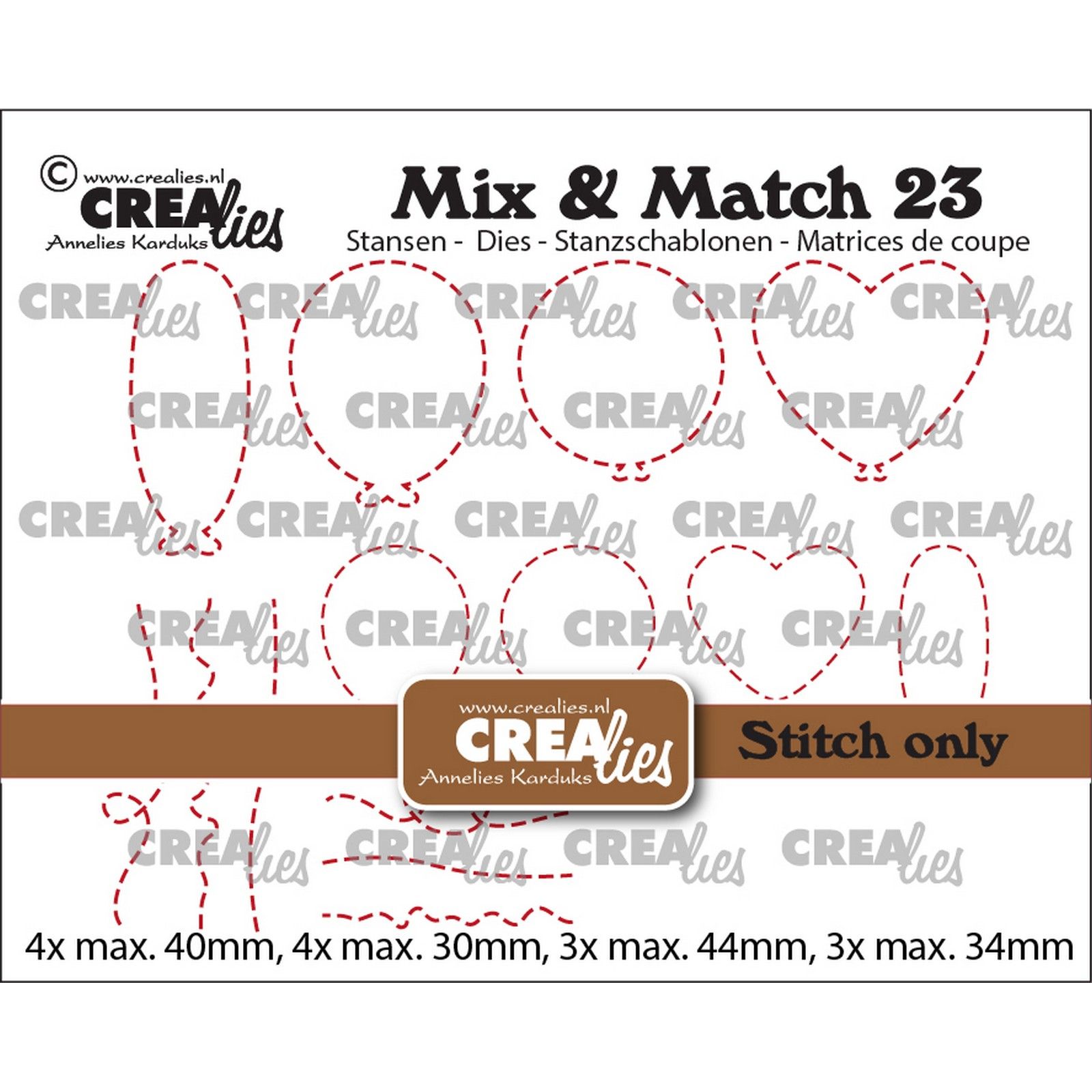 Crealies • Mix & Match Balloons 8x (stitch only)