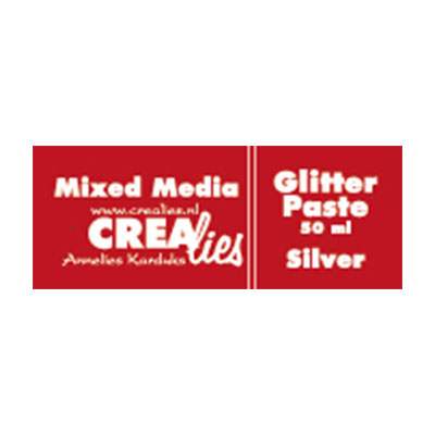 Crealies • Mixed Media glitter pasta silver 50ml