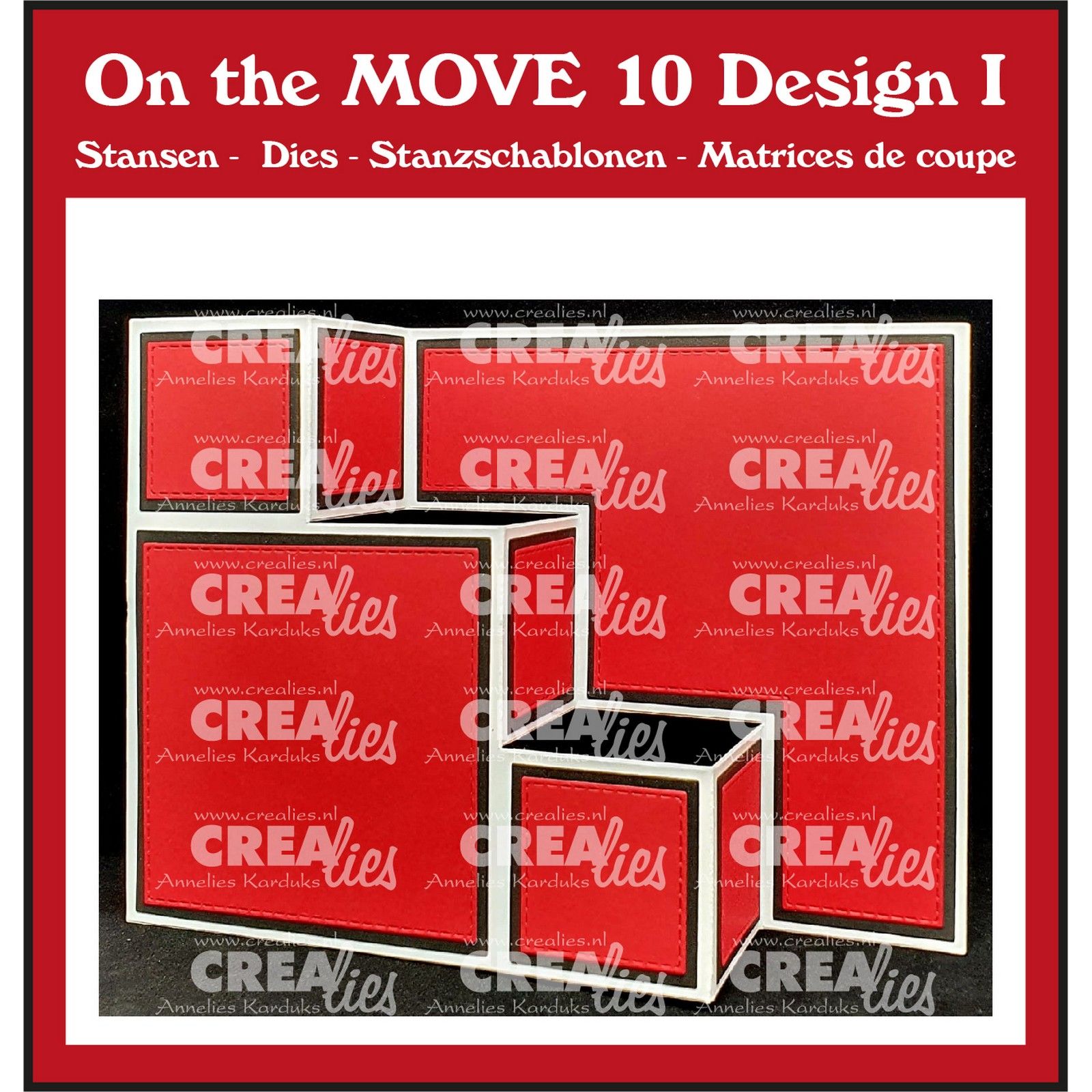 Crealies • On The Move Dies Design I Stair Step Card With Steps