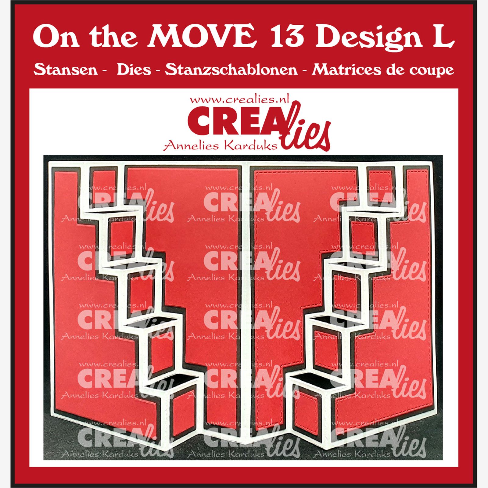 Crealies • On The Move Snijmal Design L Trapkaart Met 2x 5 Treden