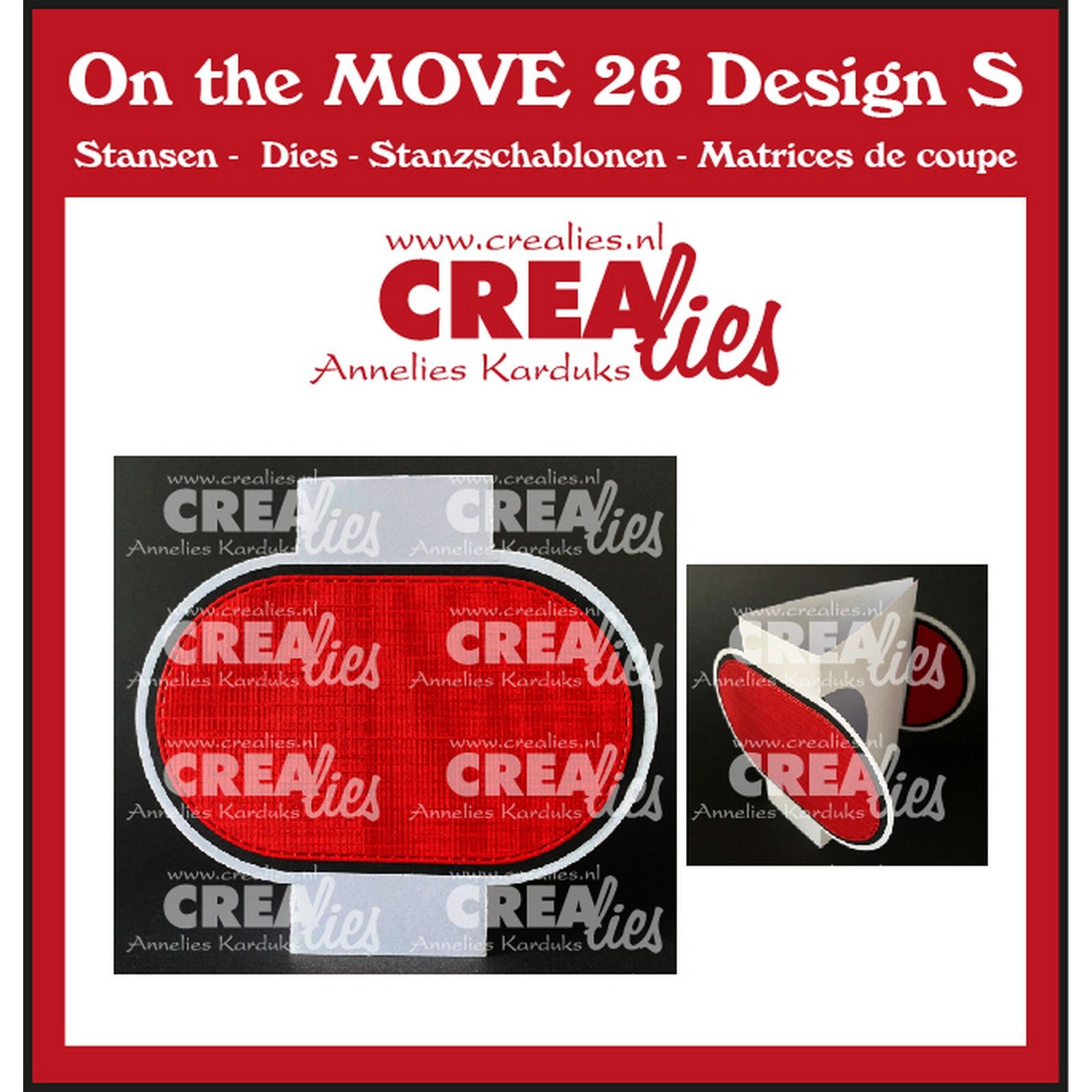 Crealies • on the MOVE Design S Driehoekige Kaart met Halve Cirkels