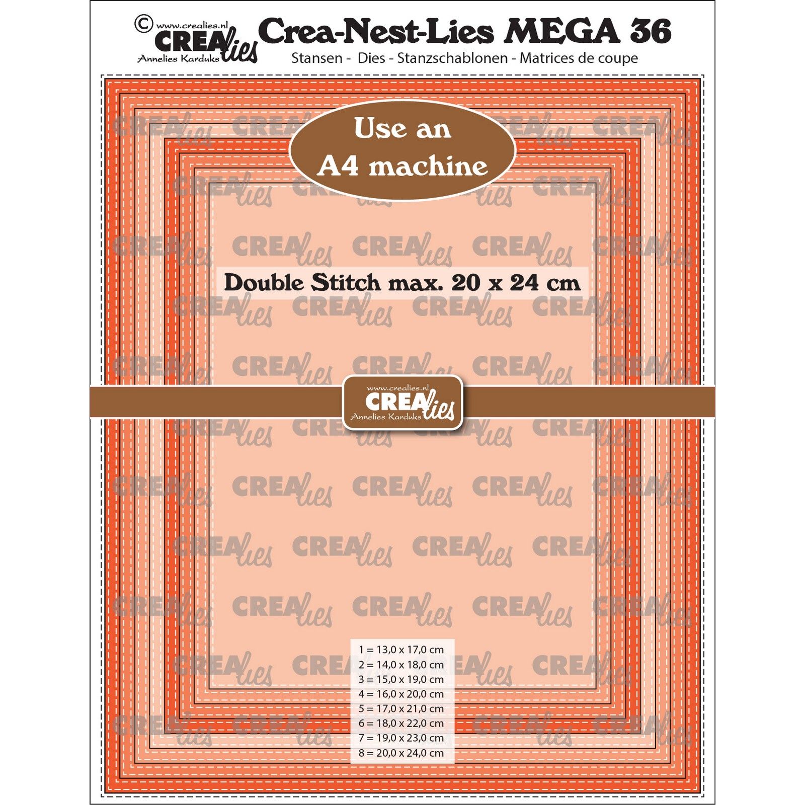 Crealies • Crea-Nest-Lies Rectangles Double Stitch Full CM