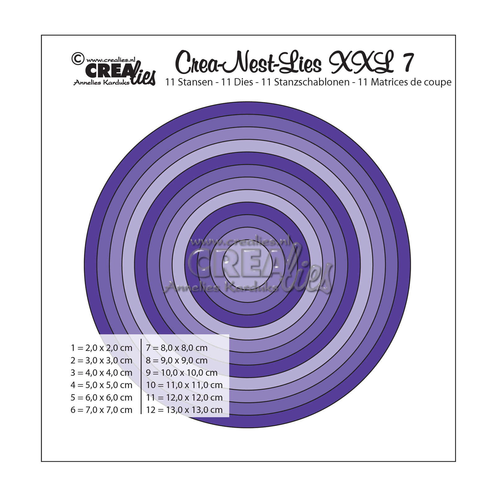 Crealies • Crea-Nest-Lies XXL snijmal no.7 Cirkels
