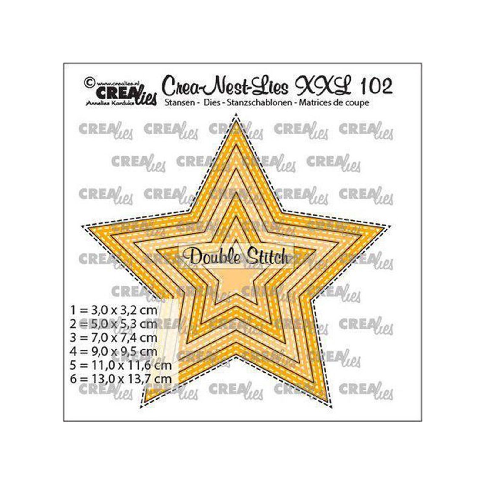 Crealies • Crea-Nest-Lies XXL étoiles avec double stitchline 