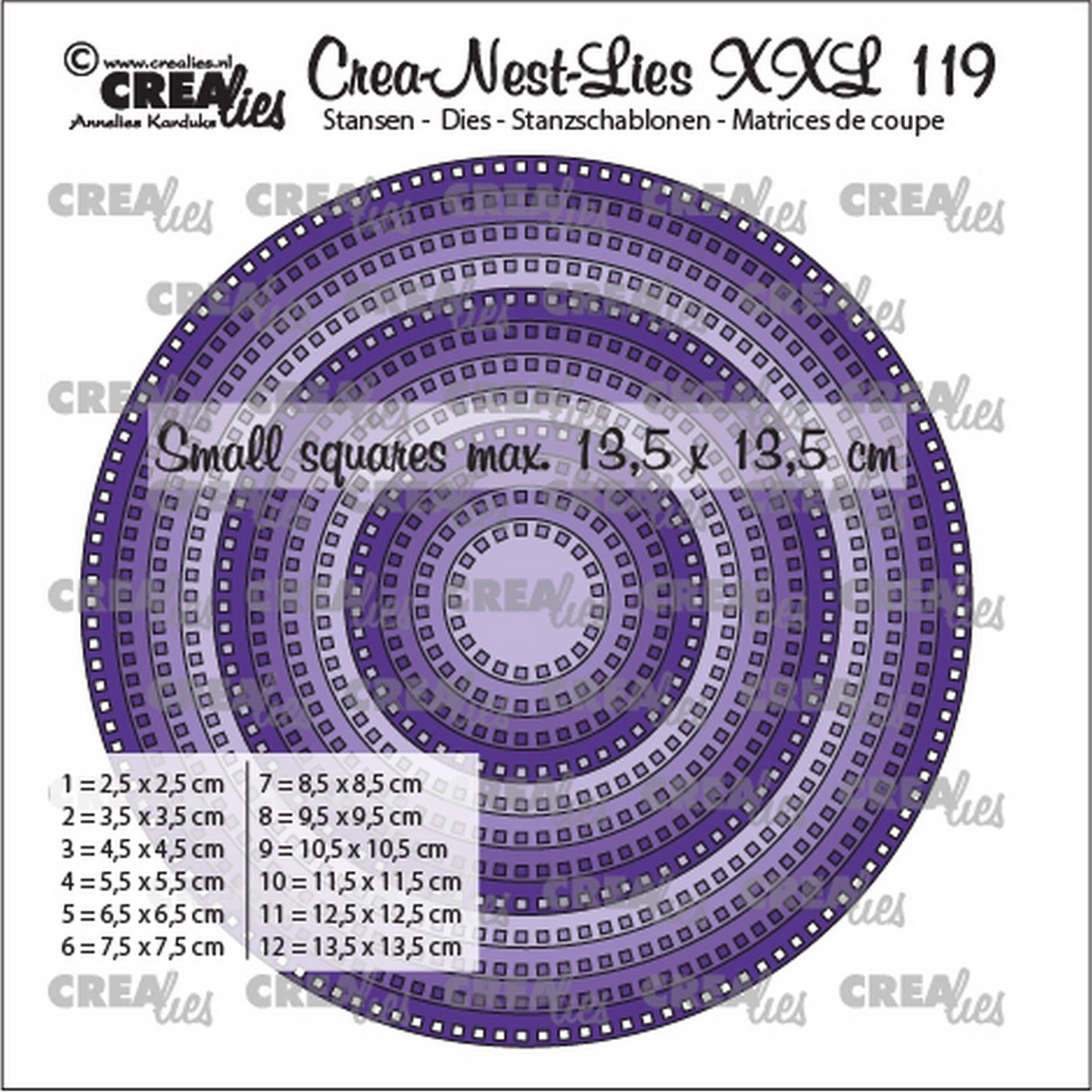 Crealies • Crea-Nest-Lies XXL dies Circles with small squares