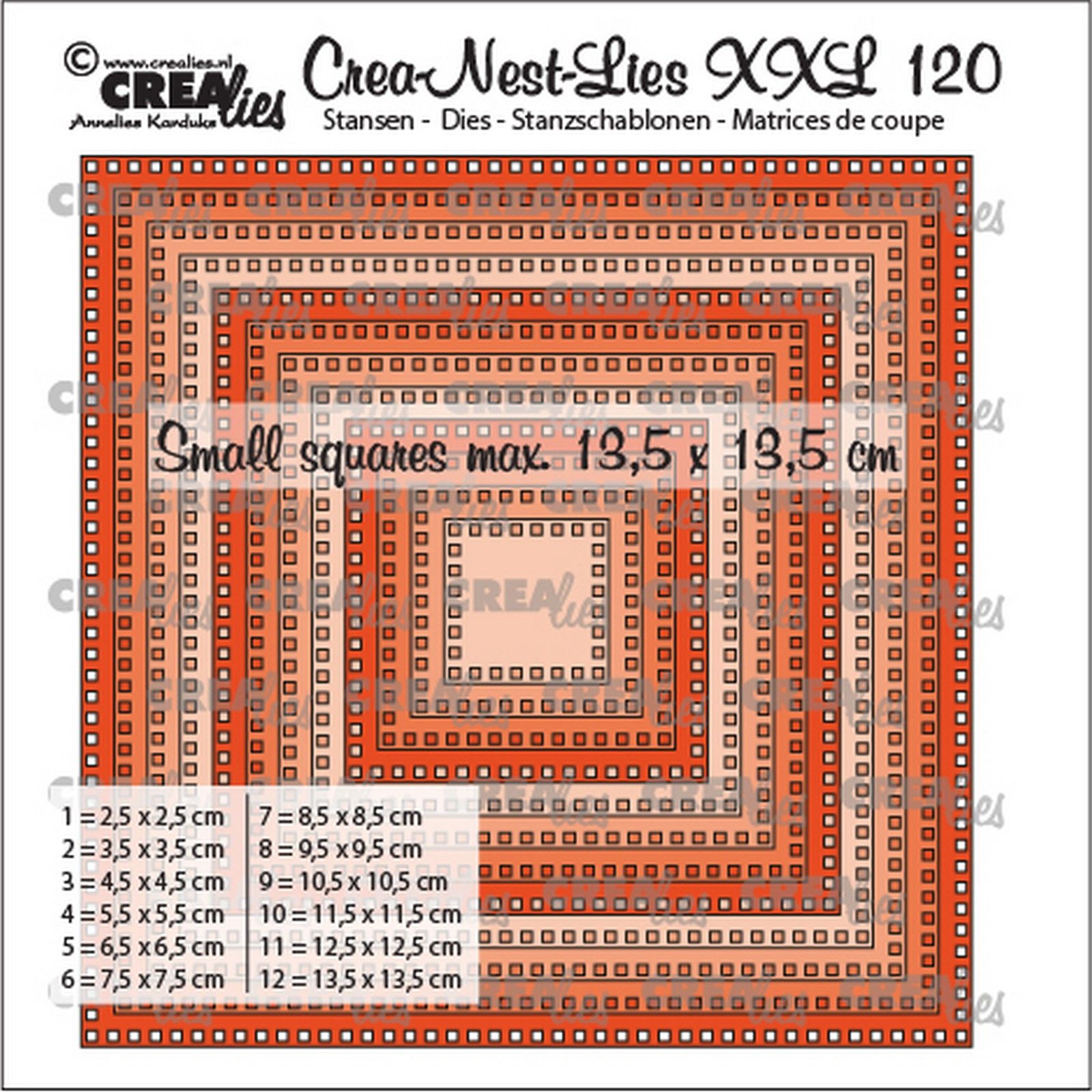 Crealies • Crea-Nest-Lies XXL dies Squares with small squares