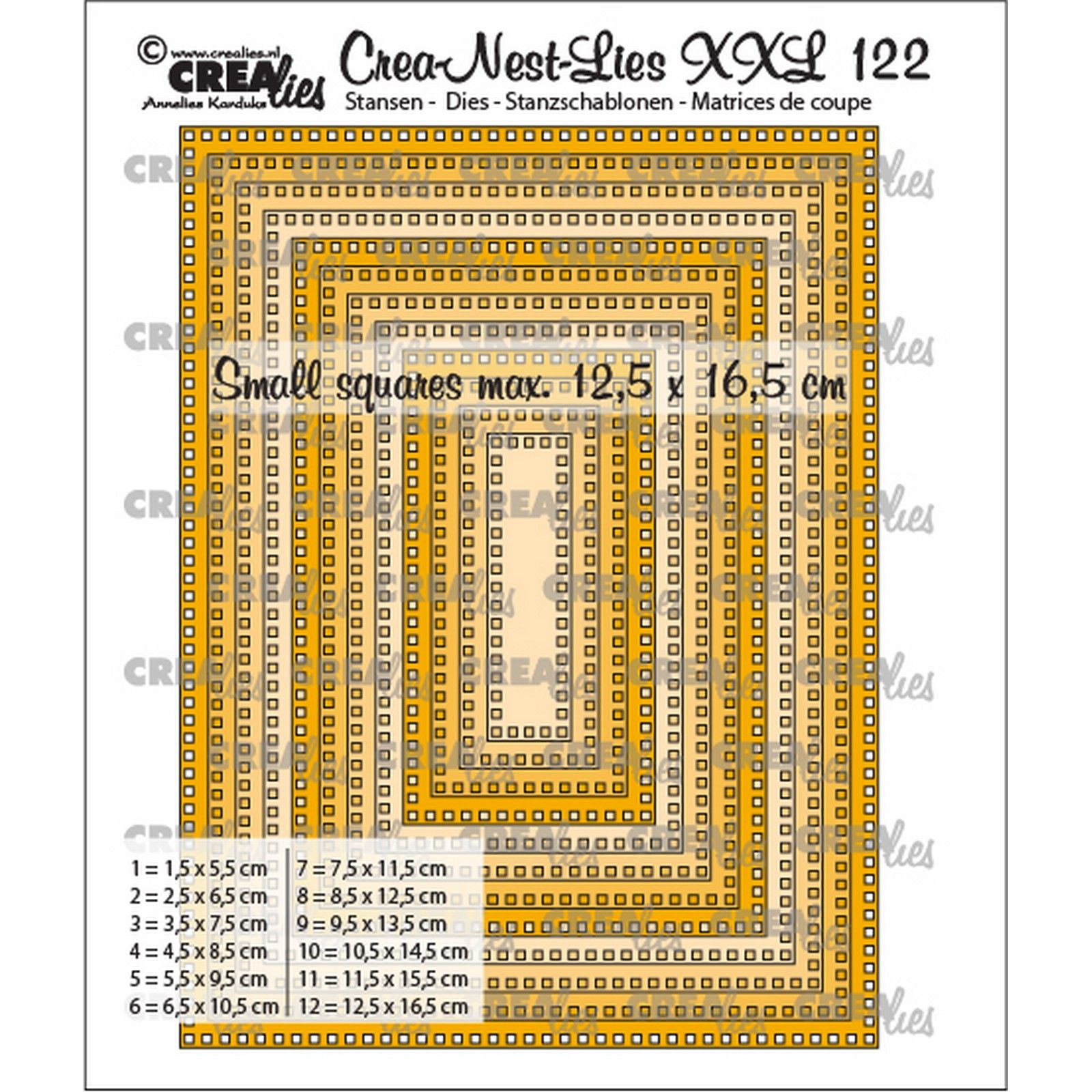 Crealies • Crea-Nest-Lies XXL dies Rectangles with small squares