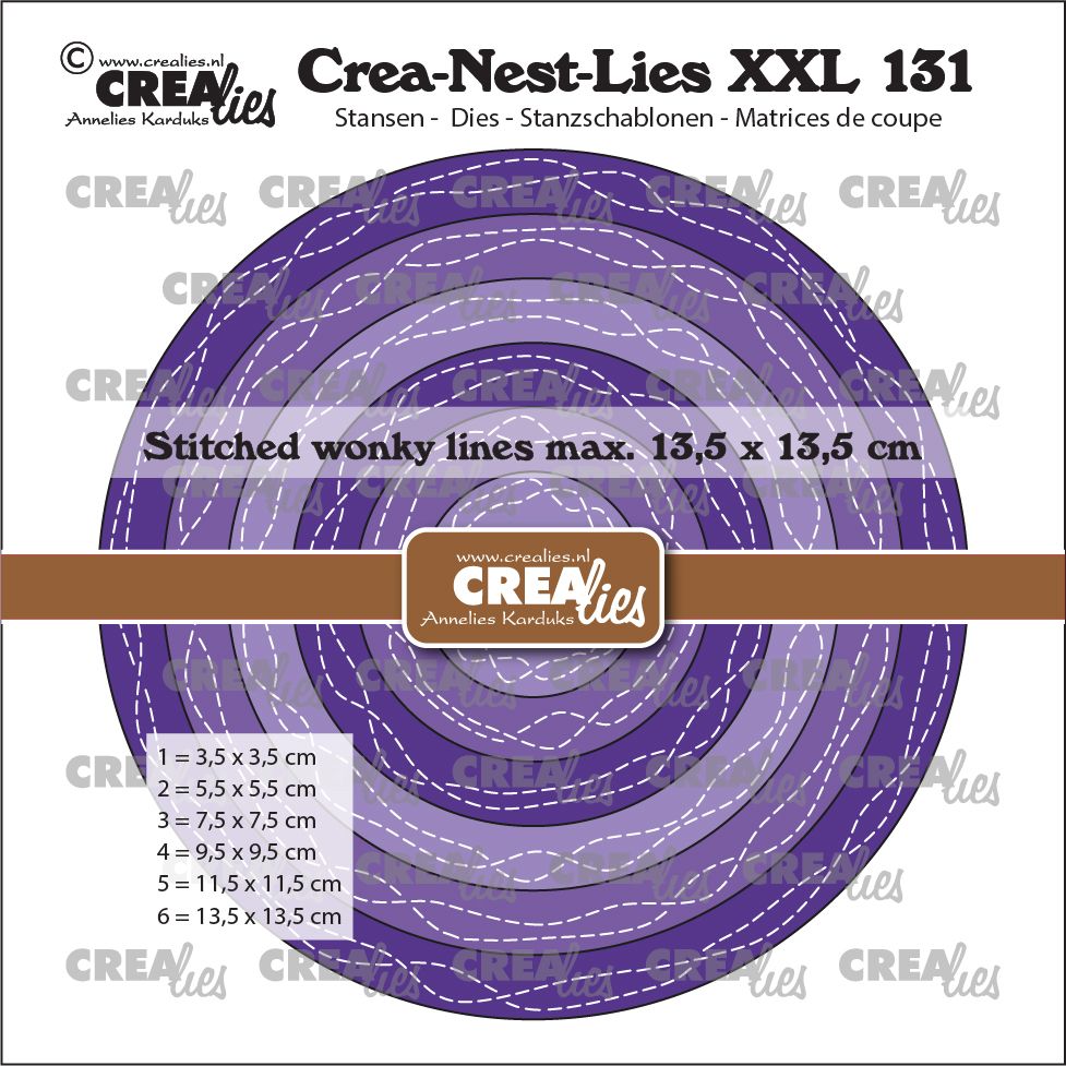 Crealies • Crea-Nest-Lies XXL Circles With 2 Wonky Stitchlines