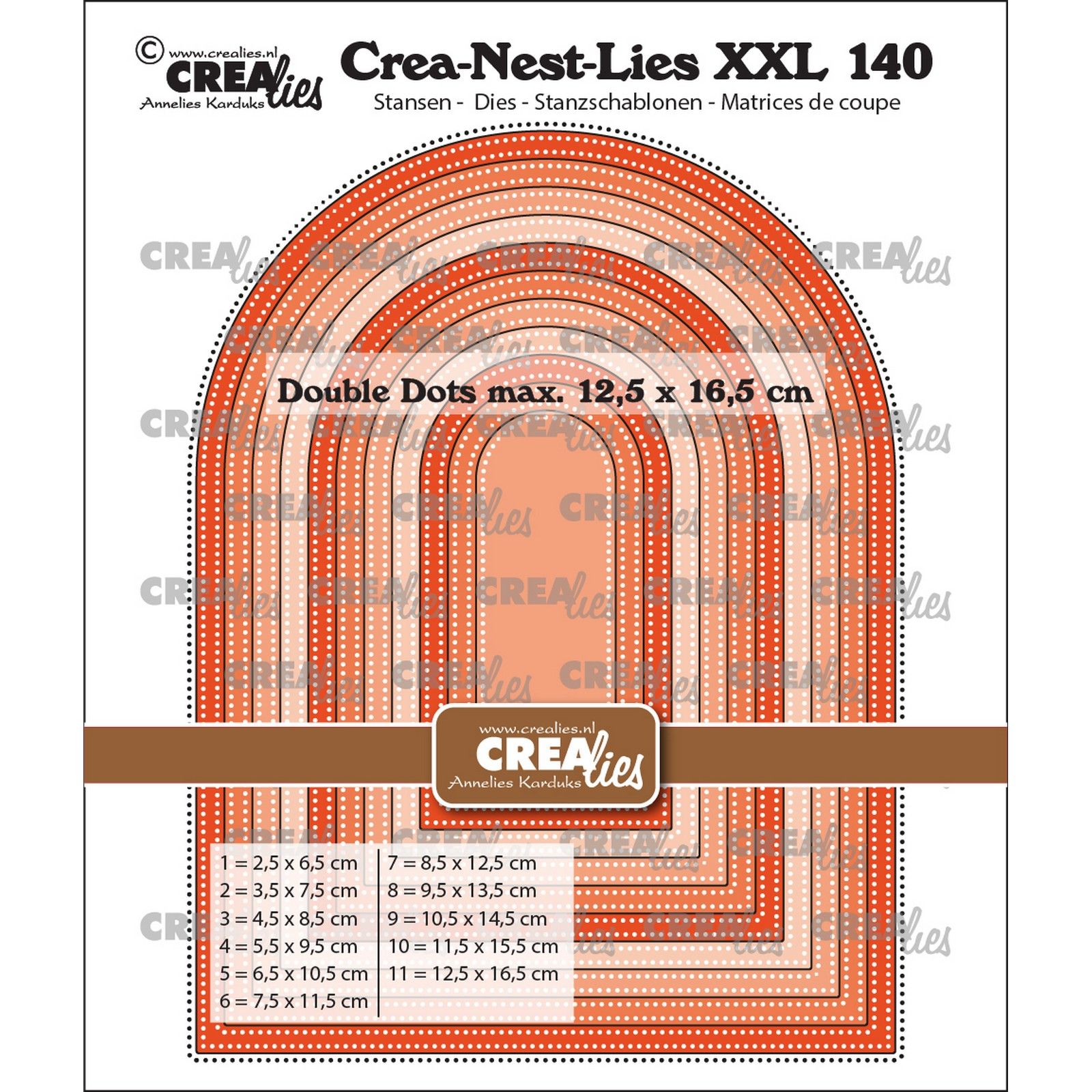 Crealies • Crea-Nest-Lies XXL High Arch with double dots