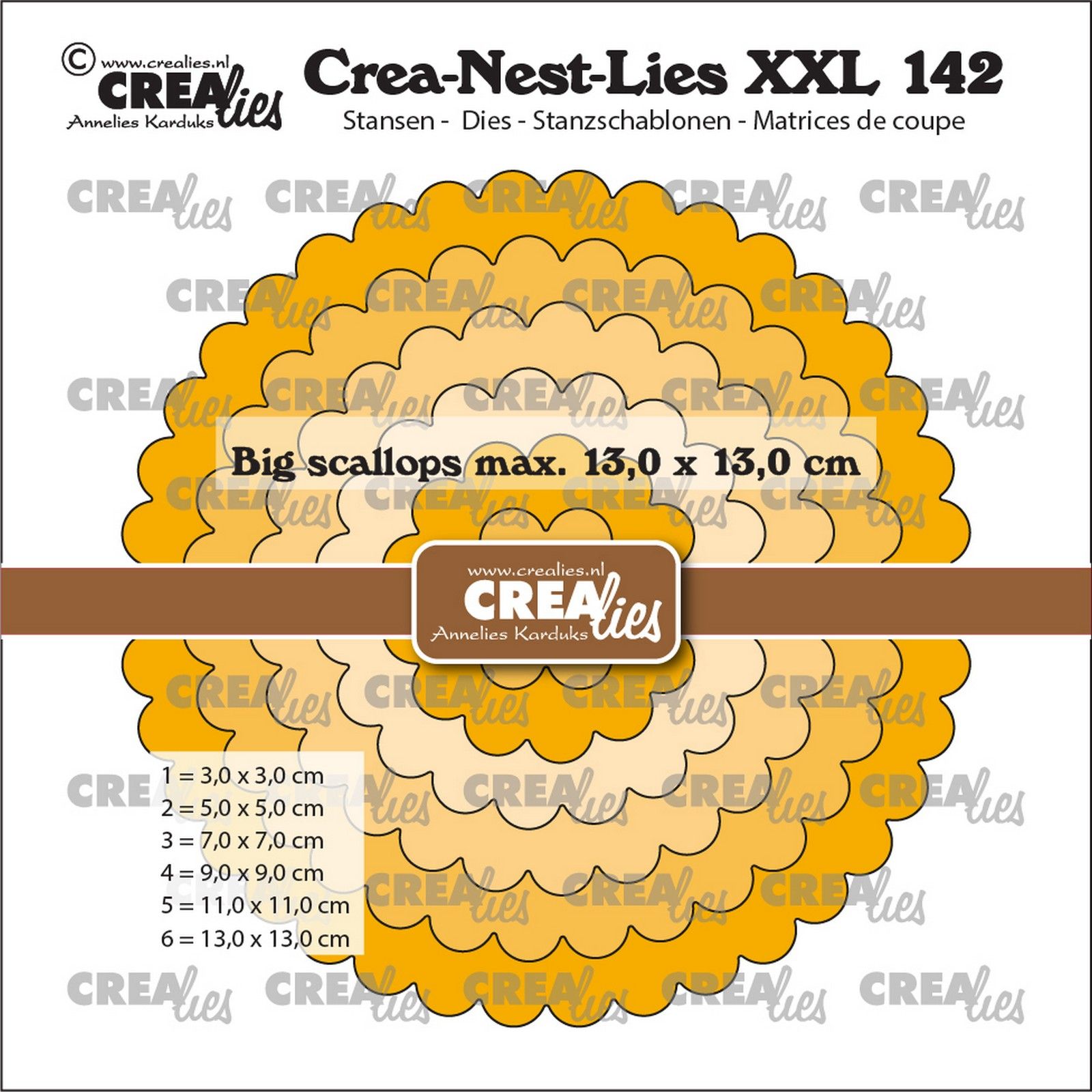 Crealies • Crea-Nest-Lies XXL Big Scalloped Circles