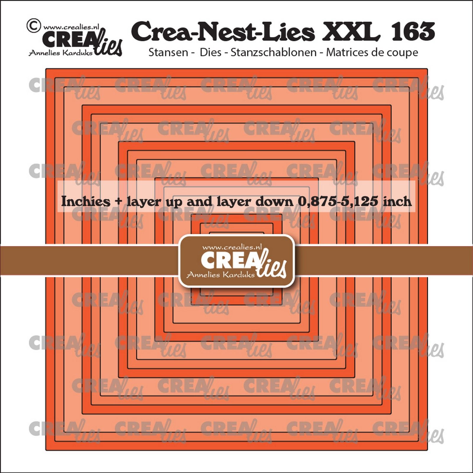 Crealies • Crea-Nest-Lies XXL Inchies Squares + Layer Up And Layer Down