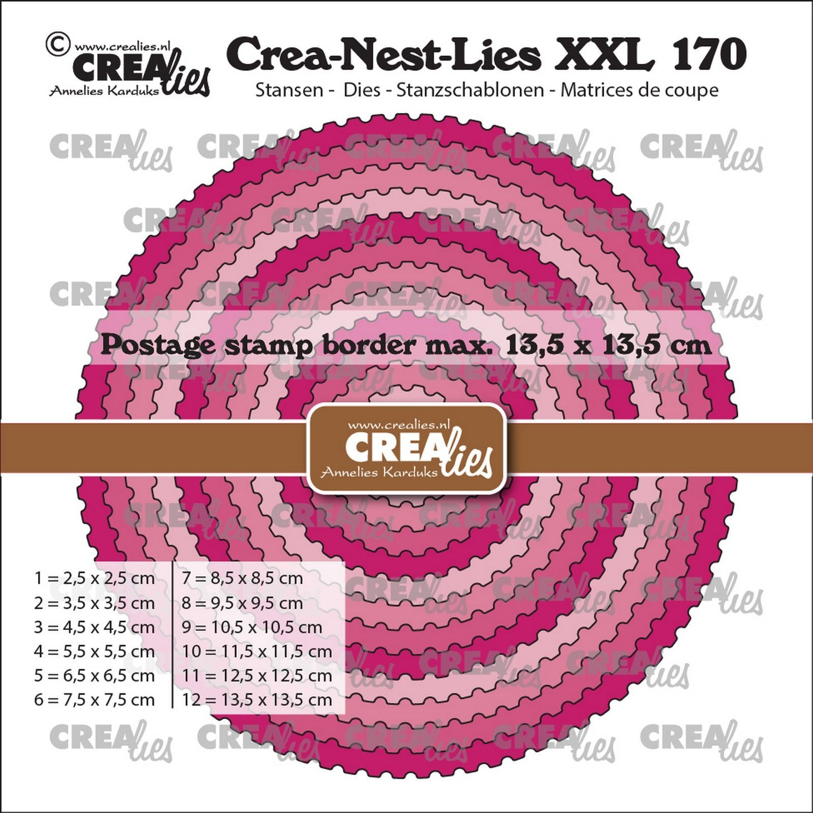 Crealies • Circles With Postage Stamp Border