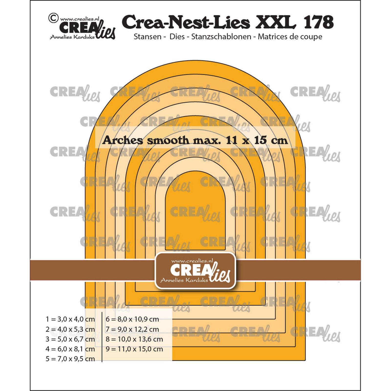 Crealies • Crea-Nest-Lies XXL Bogen glad (past onder XXL176)