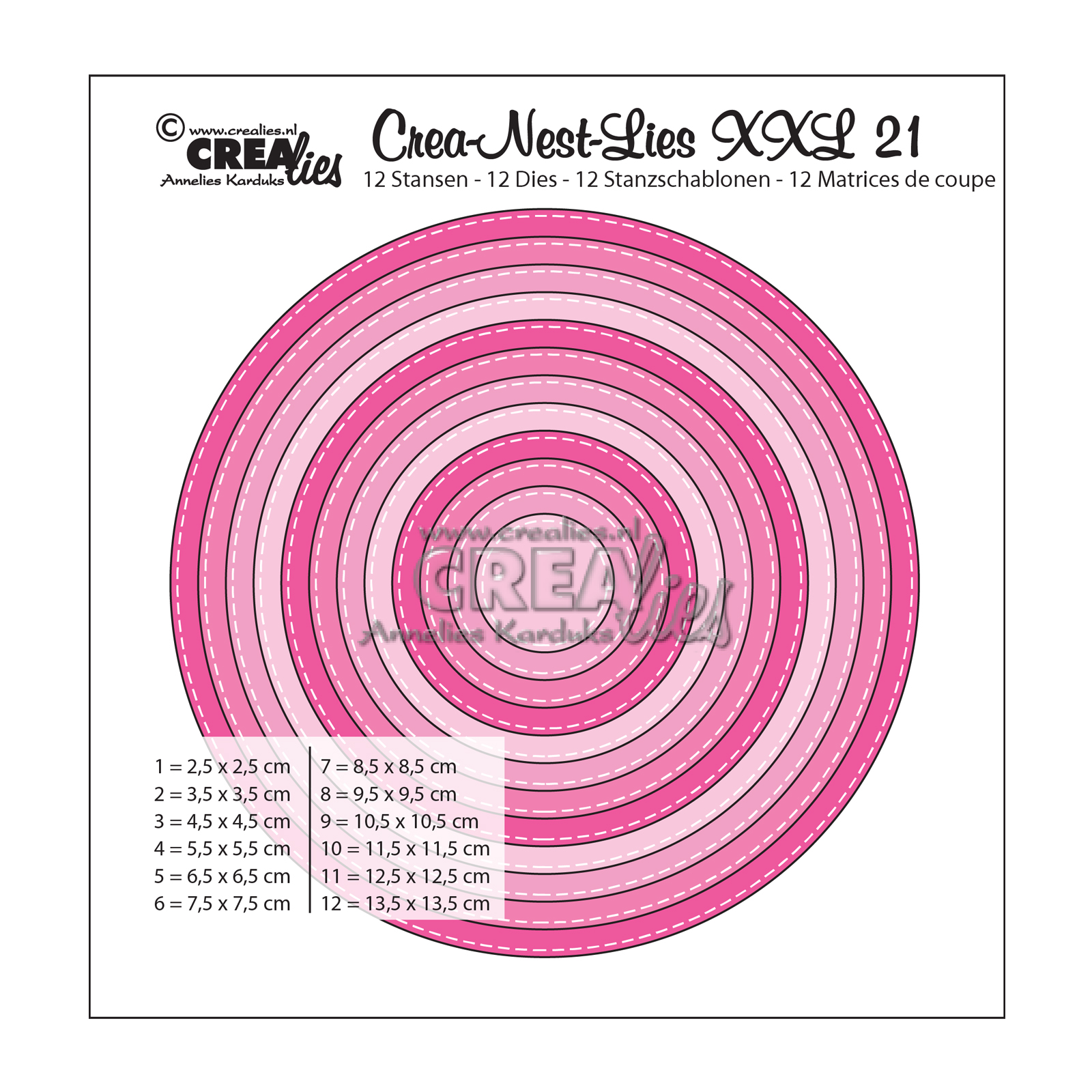 Crealies • Crea-Nest-Lies XXL matrice de découpe no.21 Cercles
