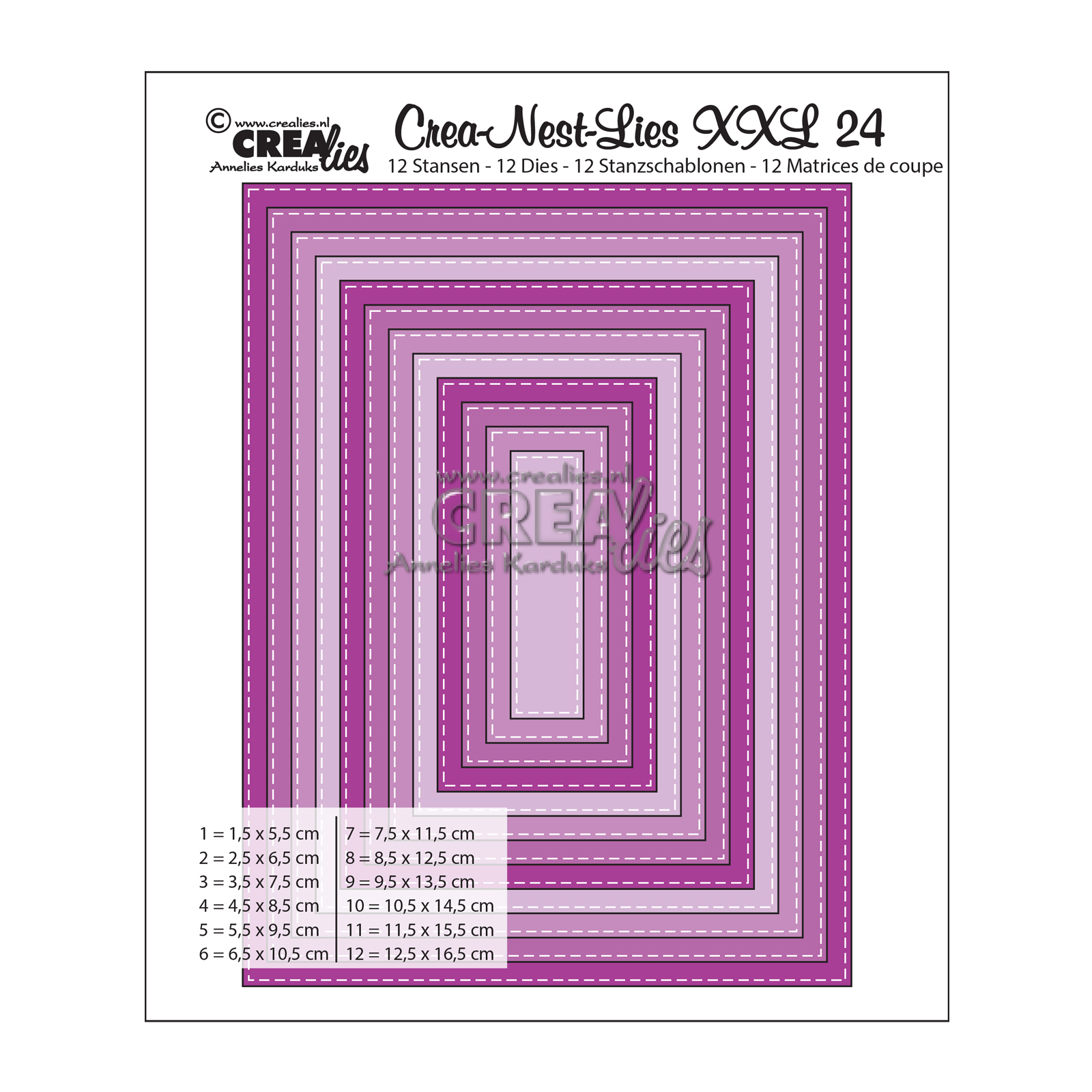 Crealies • Crea-Nest-Lies XXL cutting die no.24 Rectangle