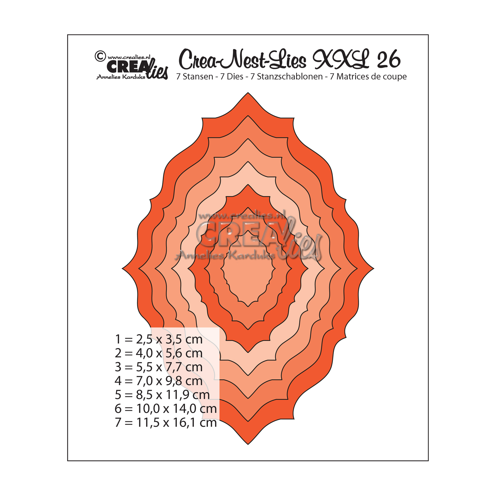 Crealies • Crea-Nest-Lies XXL Stanzschablone no.26