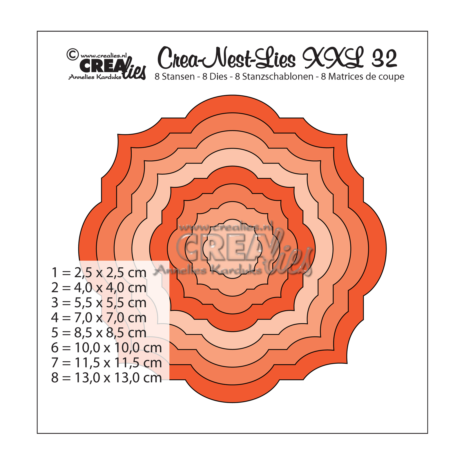 Crealies • Crea-Nest-Lies XXL plantilla de corte no.32