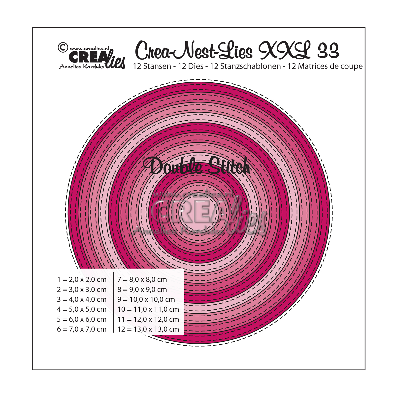 Crealies • Crea-Nest-Lies XXL cutting die no.33 Circles