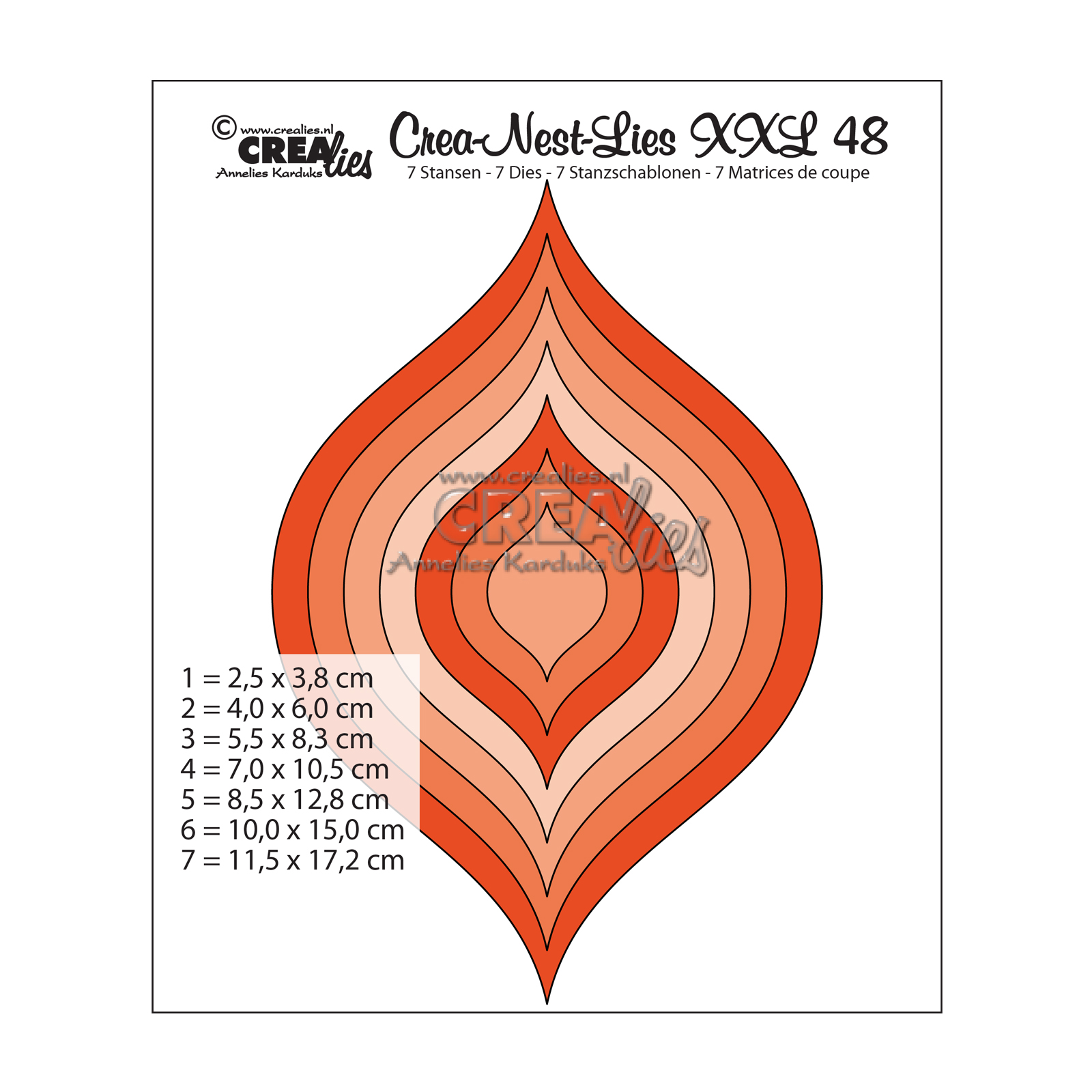 Crealies • Crea-Nest-Lies XXL cutting die no.48