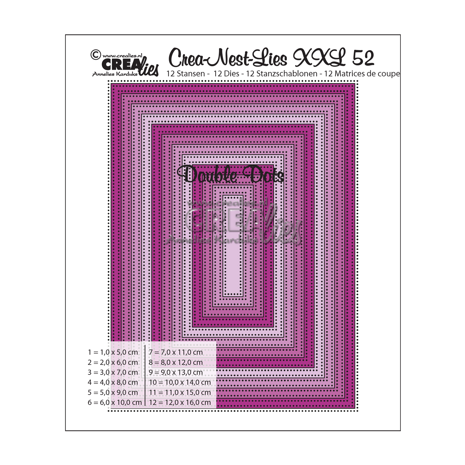Crealies • Crea-Nest-Lies XXL matrice de découpe no.52 Rectangle