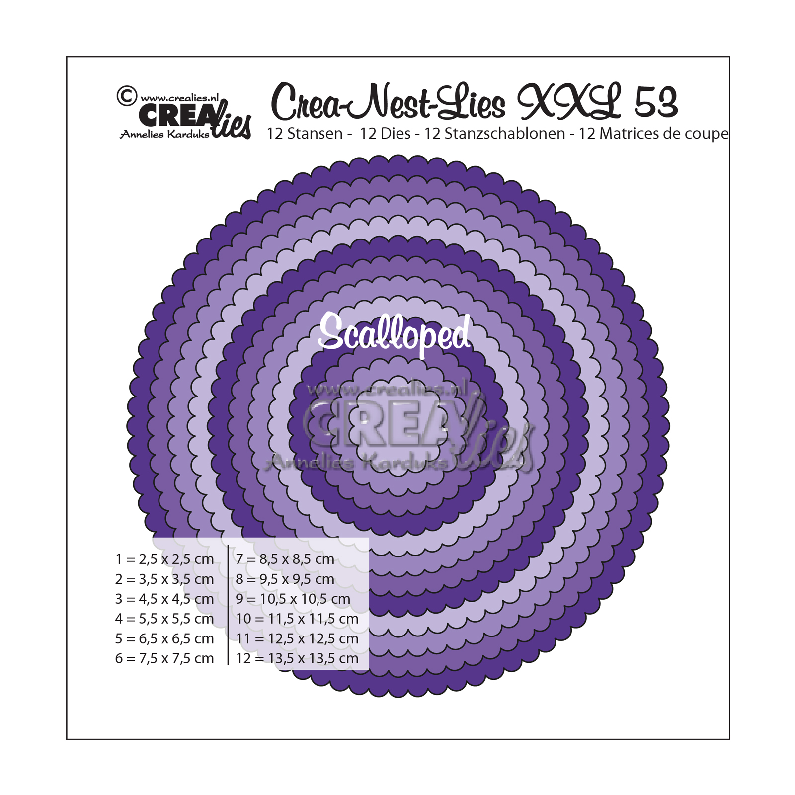Crealies • Crea-Nest-Lies XXL matrice de découpe no.53 Cercles