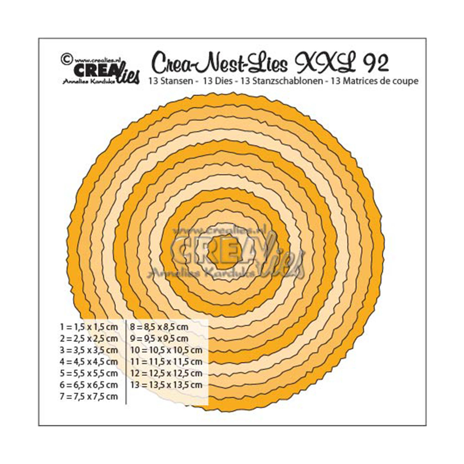 Crealies • Crea-Nest-Lies XXL Circles with rough edges