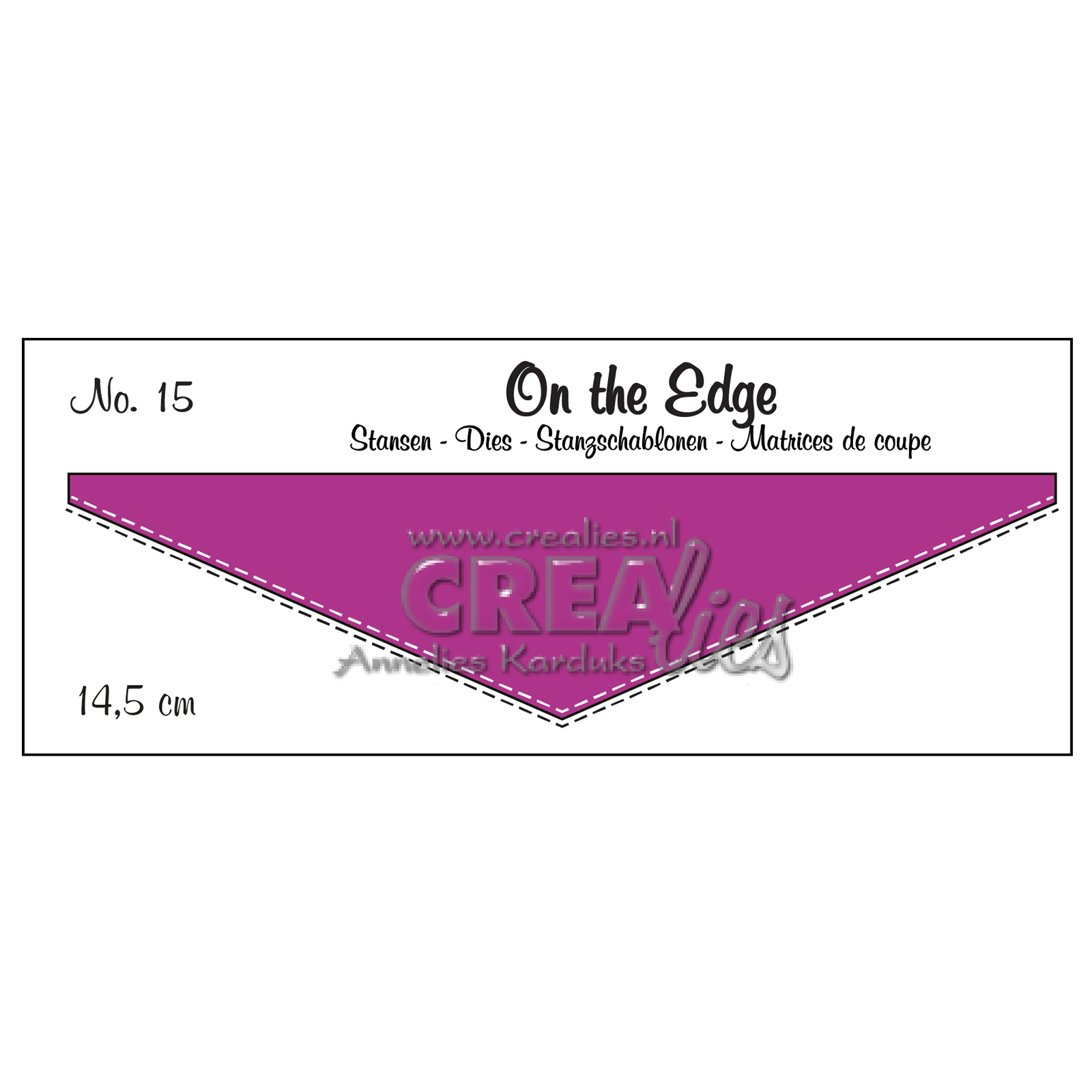 Crealies • On the Edge cutting die no.15 Double stitch line