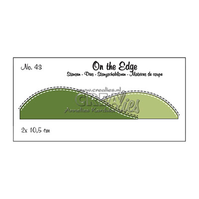 Crealies • On the Edge plantilla de corte no.43 Snow Hill Edge 2pcs