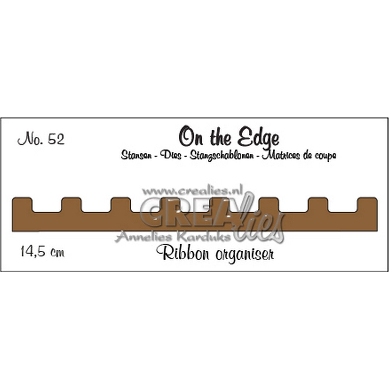 Crealies • On the Edge cutting dies Ribbon organizer No.52