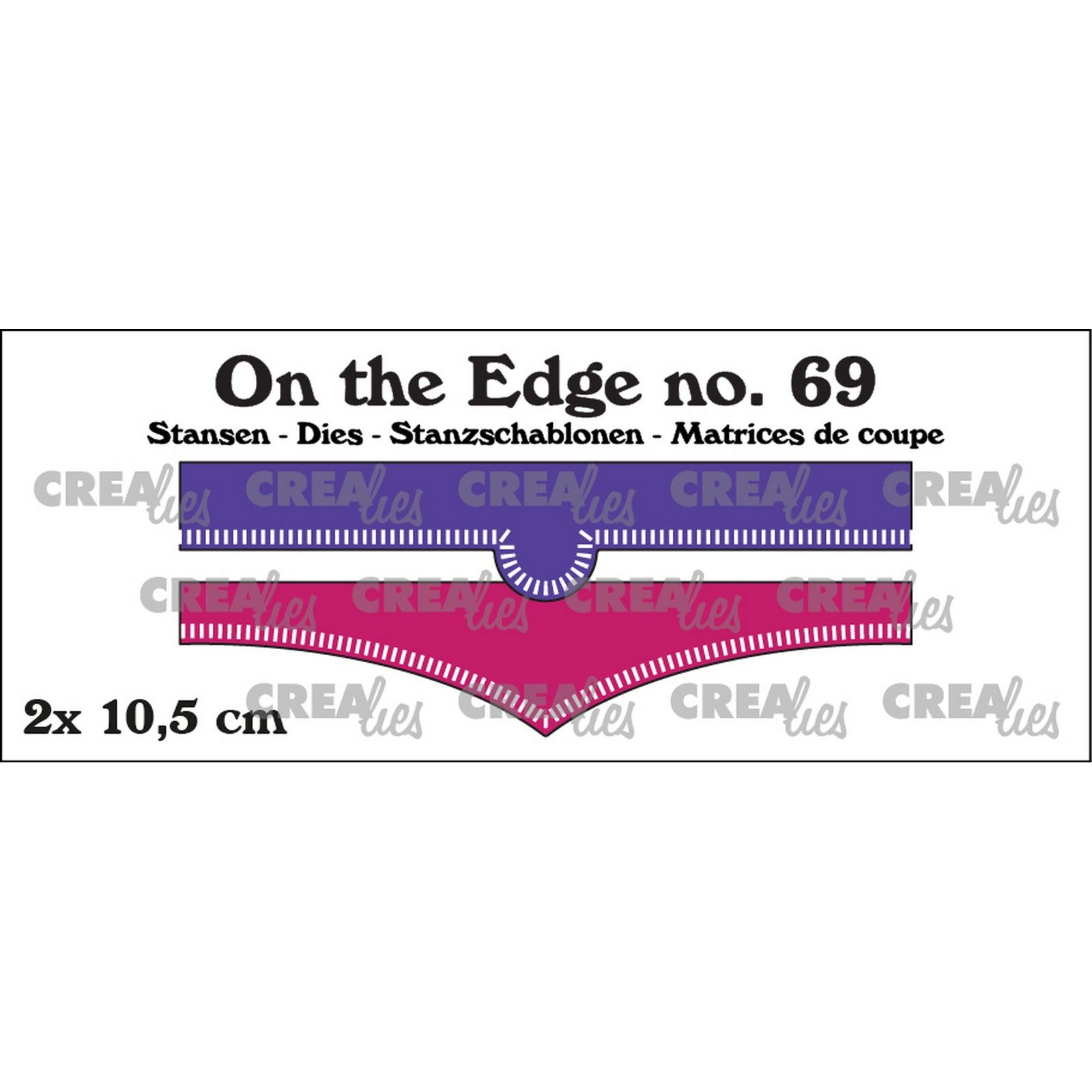 Crealies • On The Edge Die No.69 with Little Stripes