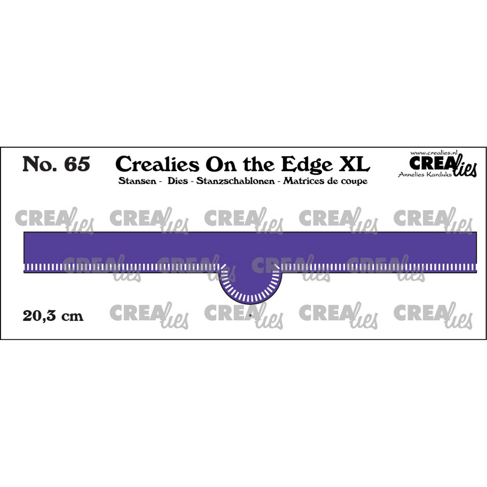 Crealies • On The Edge XL Die No.65 with Little Stripes