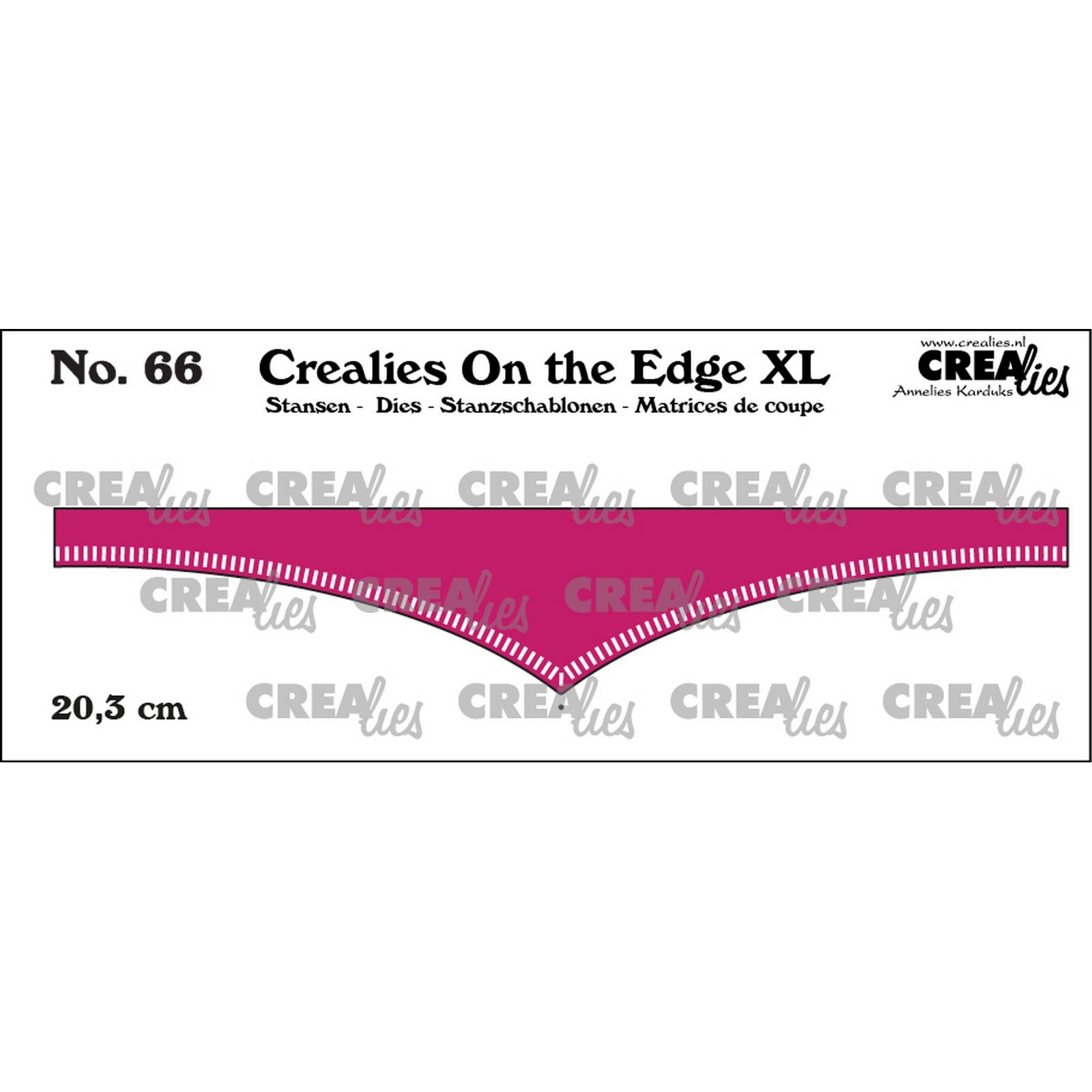 Crealies • On The Edge XL Die No.66 with Little Stripes