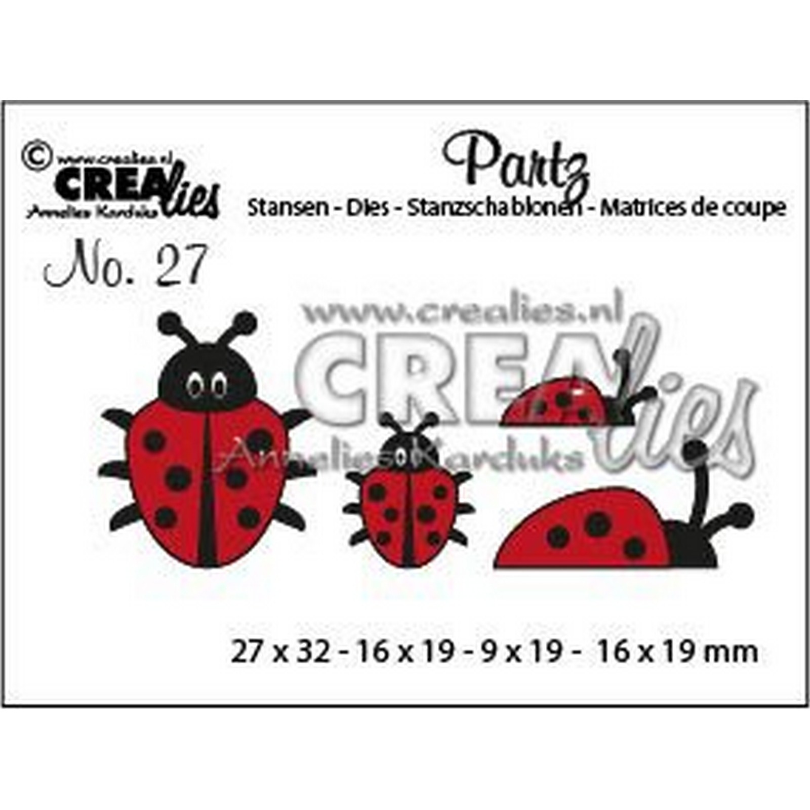 Crealies • Partzz Ladybug 4pieces